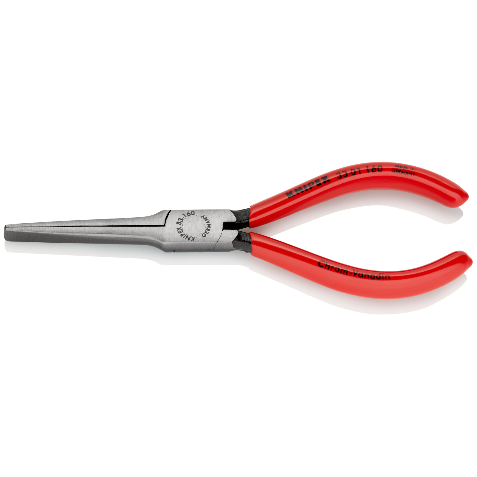 Pince de tisserand - 160mm - Becs plats à pointes effilées - Gainage PVC KNIPEX - 3301160