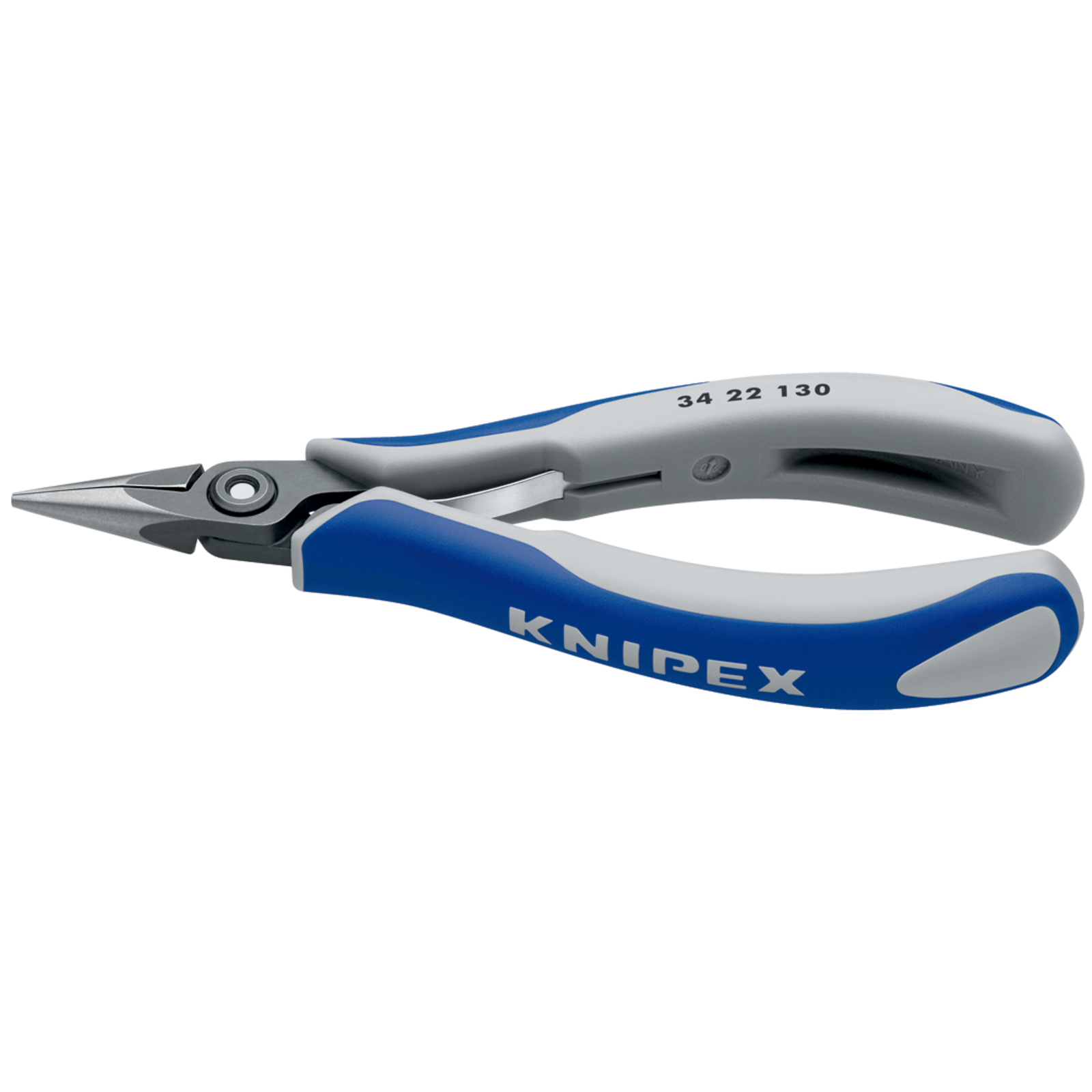 Pince de préhension de précision - Becs demi-ronds - 130mm - Gainage bi-matière KNIPEX - 3422130