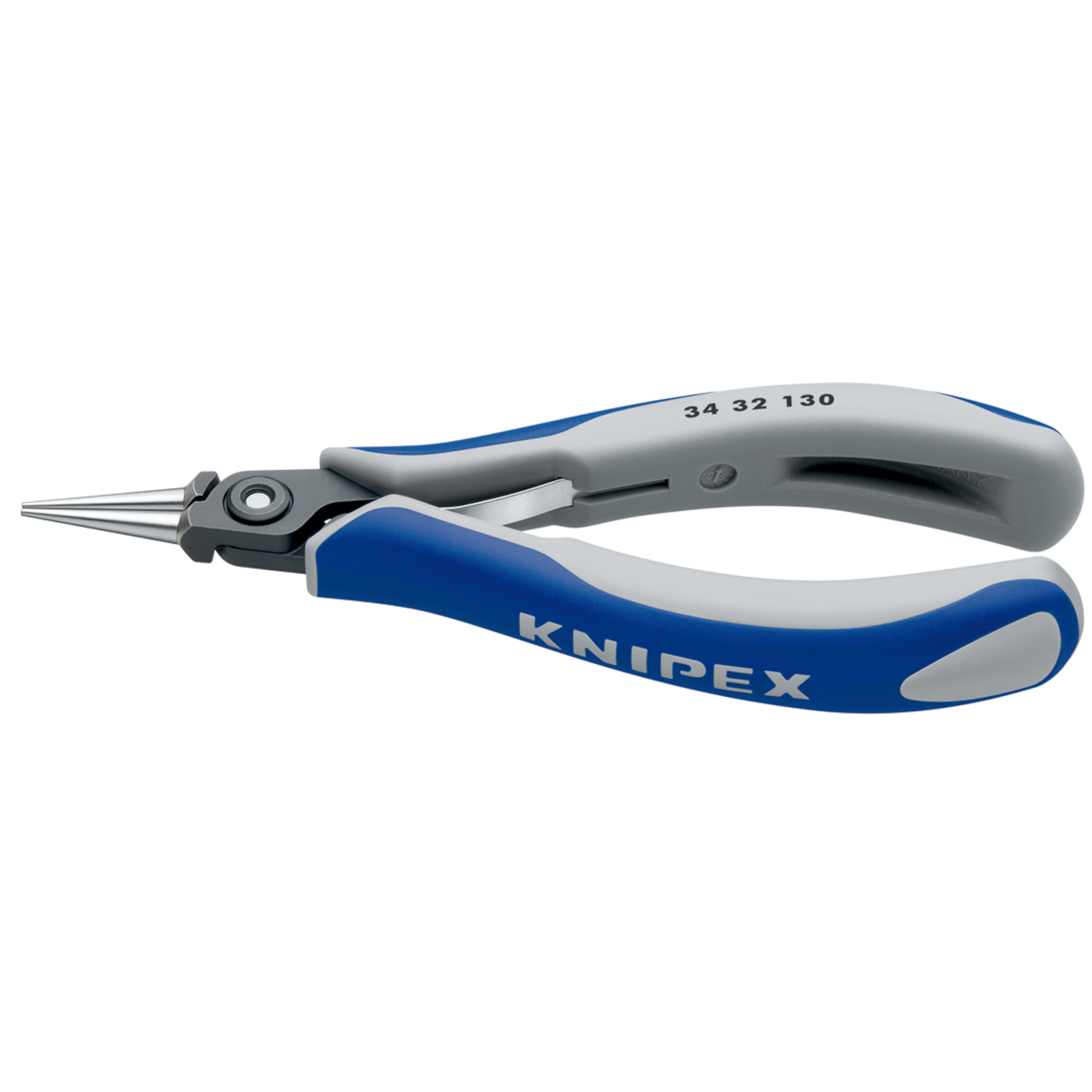 Pince de préhension de précision - Becs ronds - 130mm - Gainage bi-matière KNIPEX - 3432130