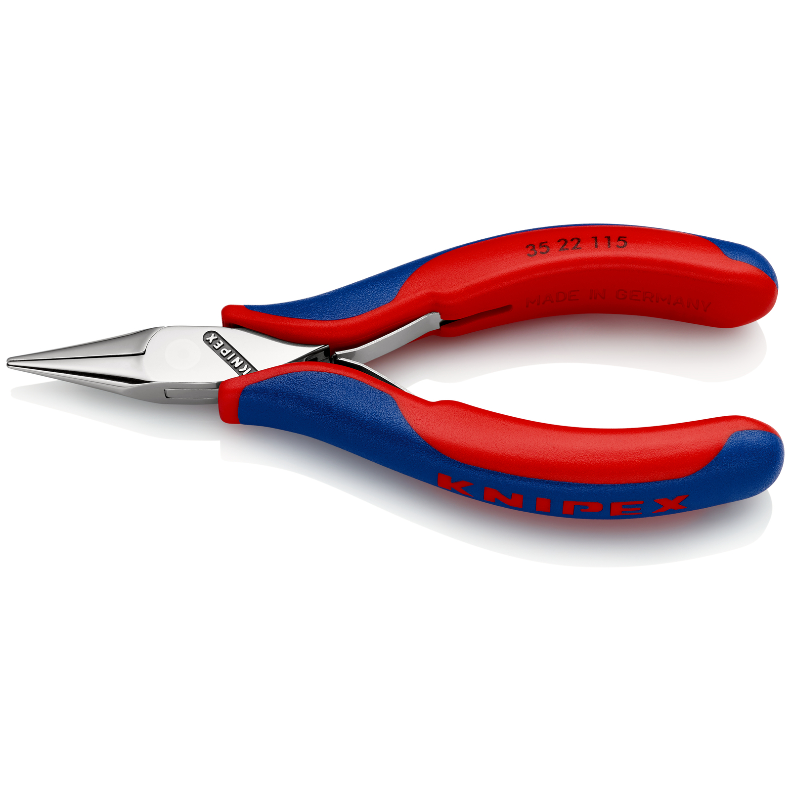Pince de préhension - Becs demi-ronds lisses - 115mm - Bi-matière Polie miroir KNIPEX - 3522115