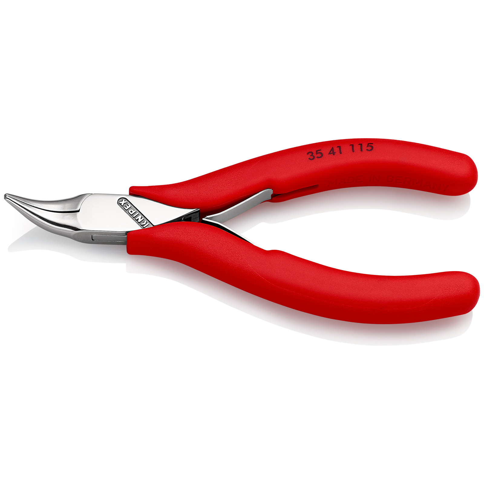 Pince de préhension - Becs plats lisses 45° - 115mm - Gainage PVC - Polie miroir KNIPEX - 3541115