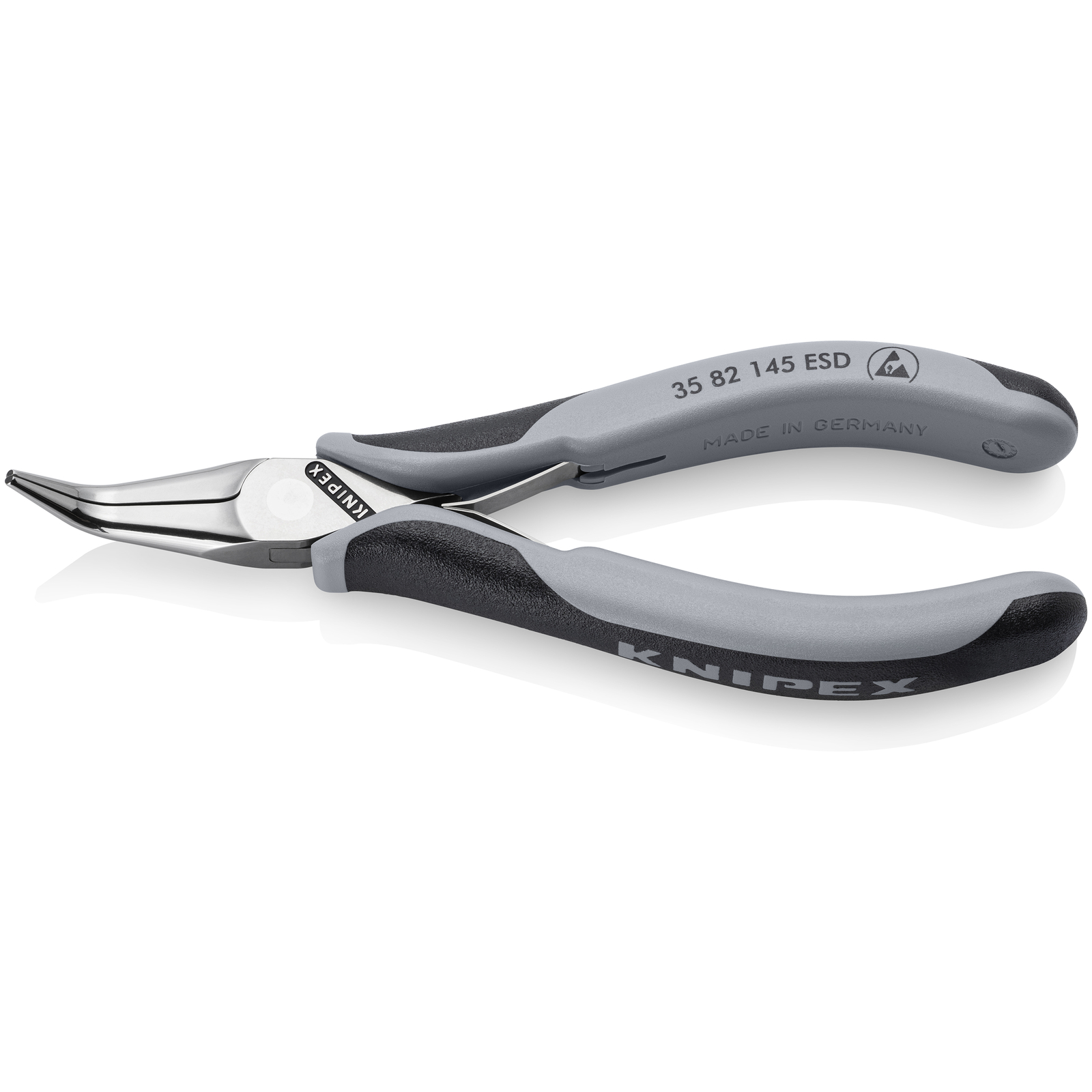 Pince de préhension pour l'électronique ESD avec gaines bi-matière polie miroir KNIPEX - 3582145ESD
