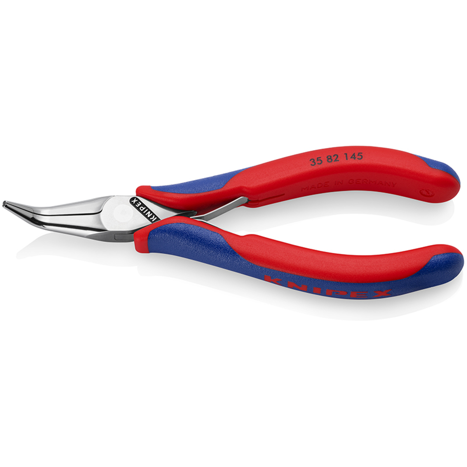 Pince de préhension - Becs demi-ronds lisses 45° - 145mm Gainage bi-matière KNIPEX - 3582145