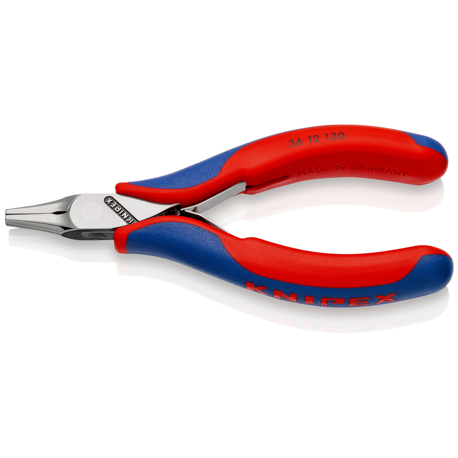 Pince de montage pour l'électronique - 130mm - Gainage bi-matière - Polie miroir KNIPEX - 3612130