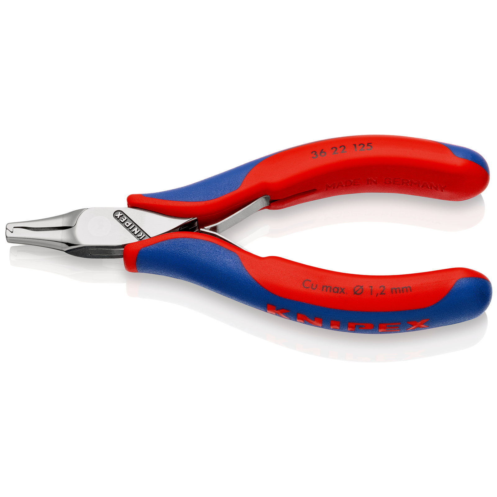 Pince de montage pour l'électronique - 125mm - Bi-matière - Coupe fixe à 1,6mm KNIPEX - 3622125