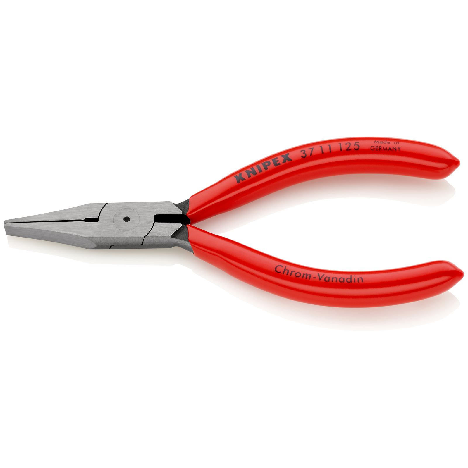 Pince de préhension pour la mécanique de précision Becs plats 125mm Gainage PVC KNIPEX - 3711125