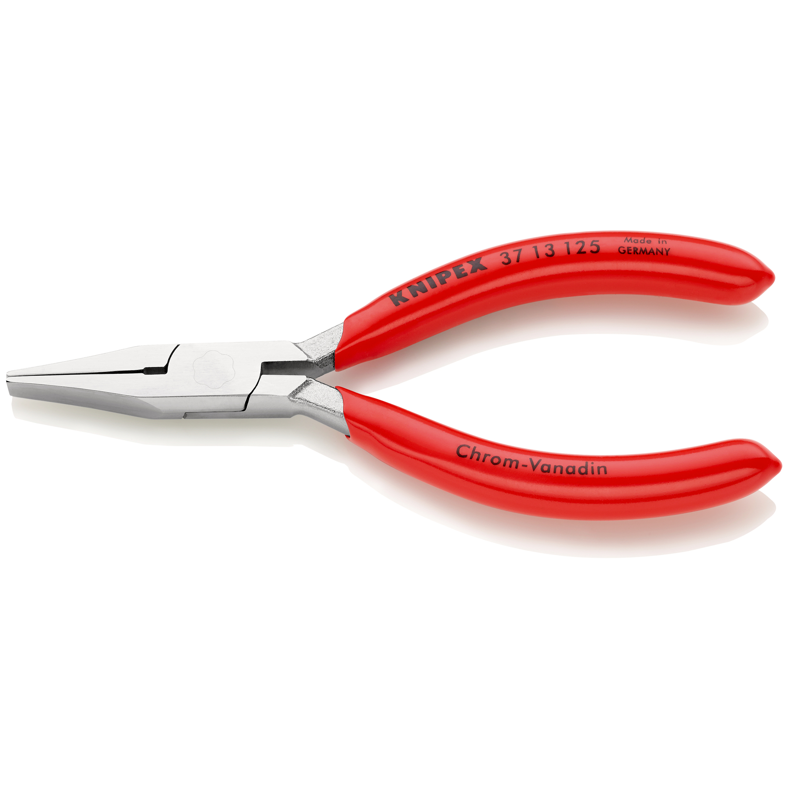 Pince de préhension mécanique de précision Becs plats 125mm Gainage PVC Chromée KNIPEX - 3713125