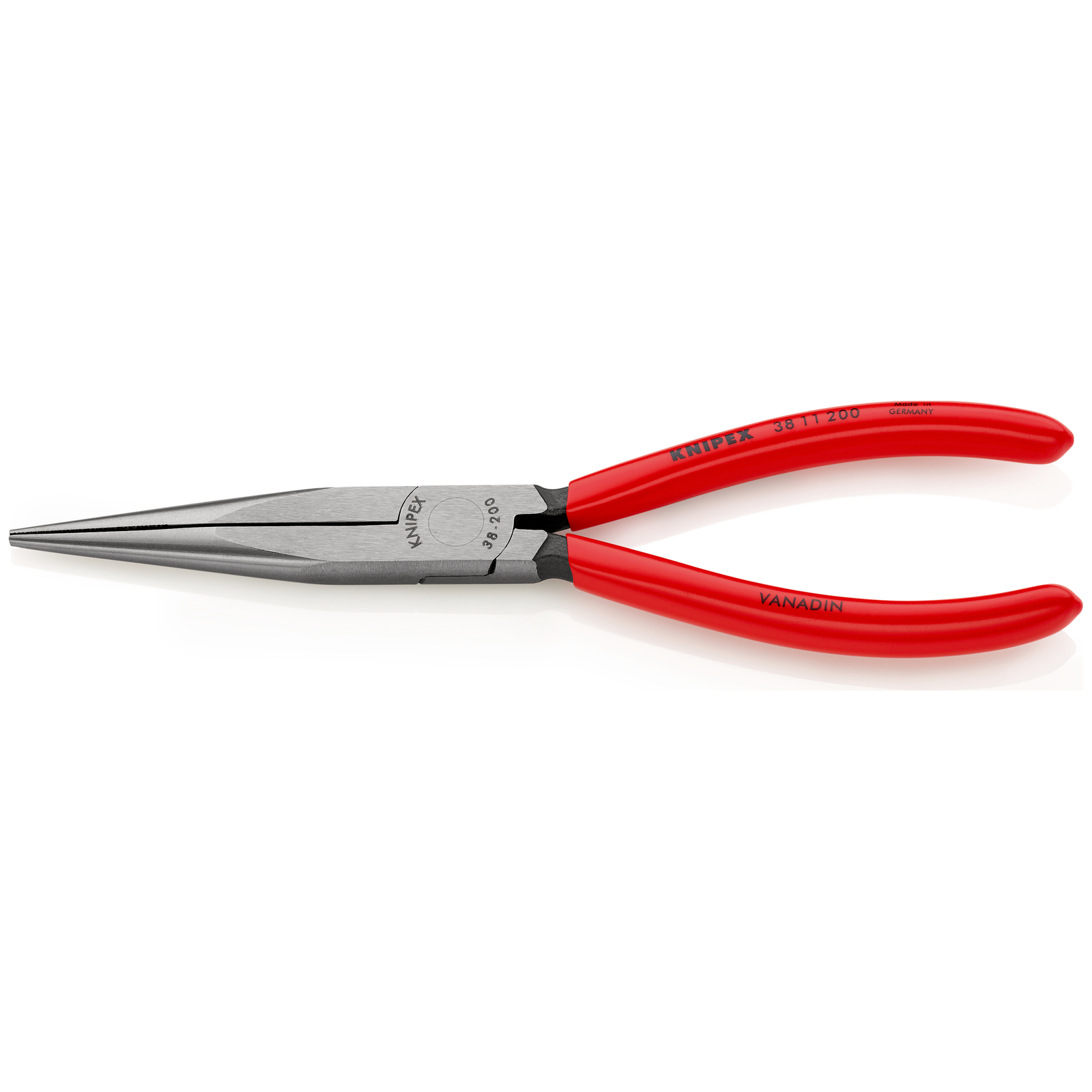 Pince de mécanicien 200mm - Becs demi-ronds striés - Gainage PVC KNIPEX - 3811200