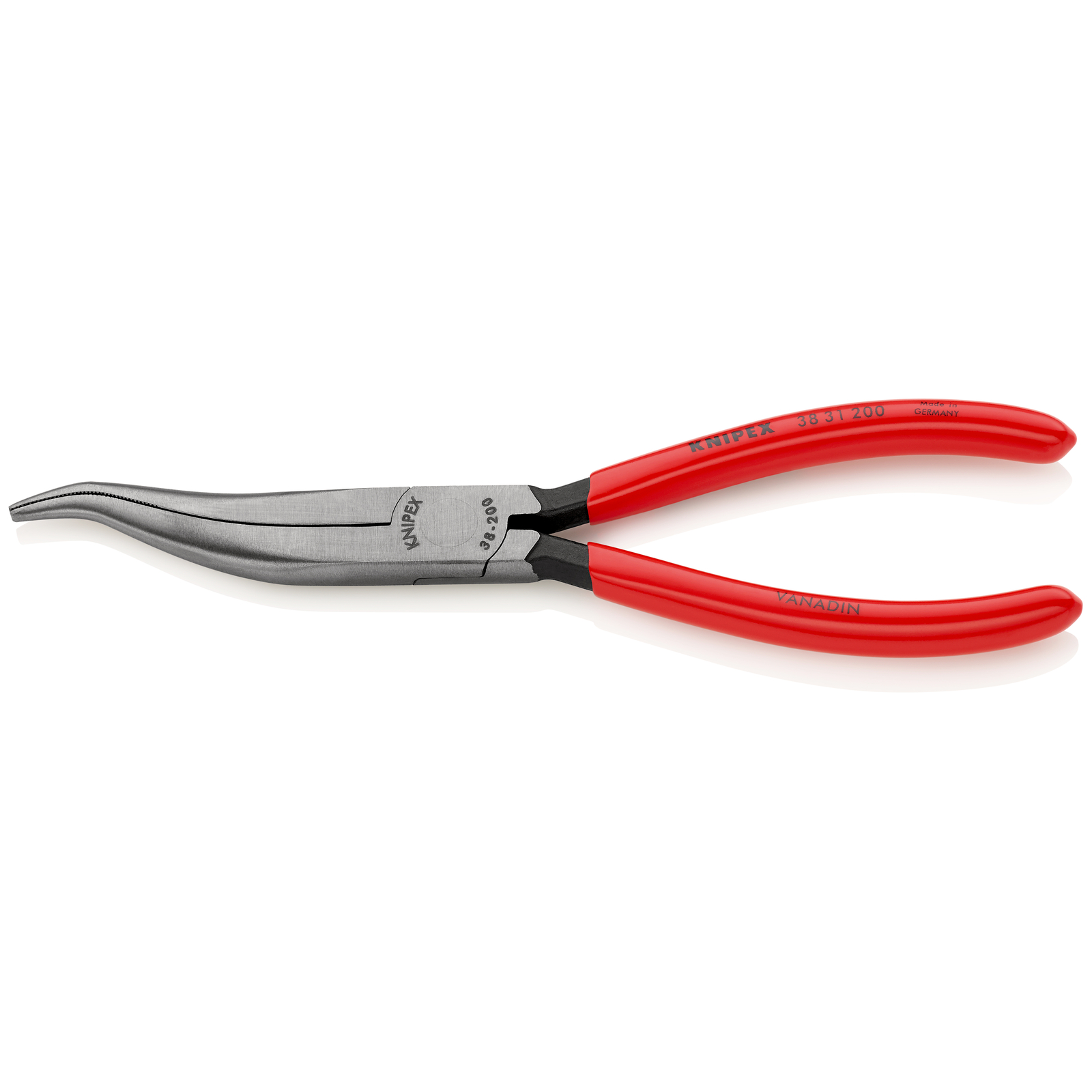 Pince de mécanicien 200mm - Becs demi-ronds décalés striés - Gainage PVC KNIPEX - 3831200
