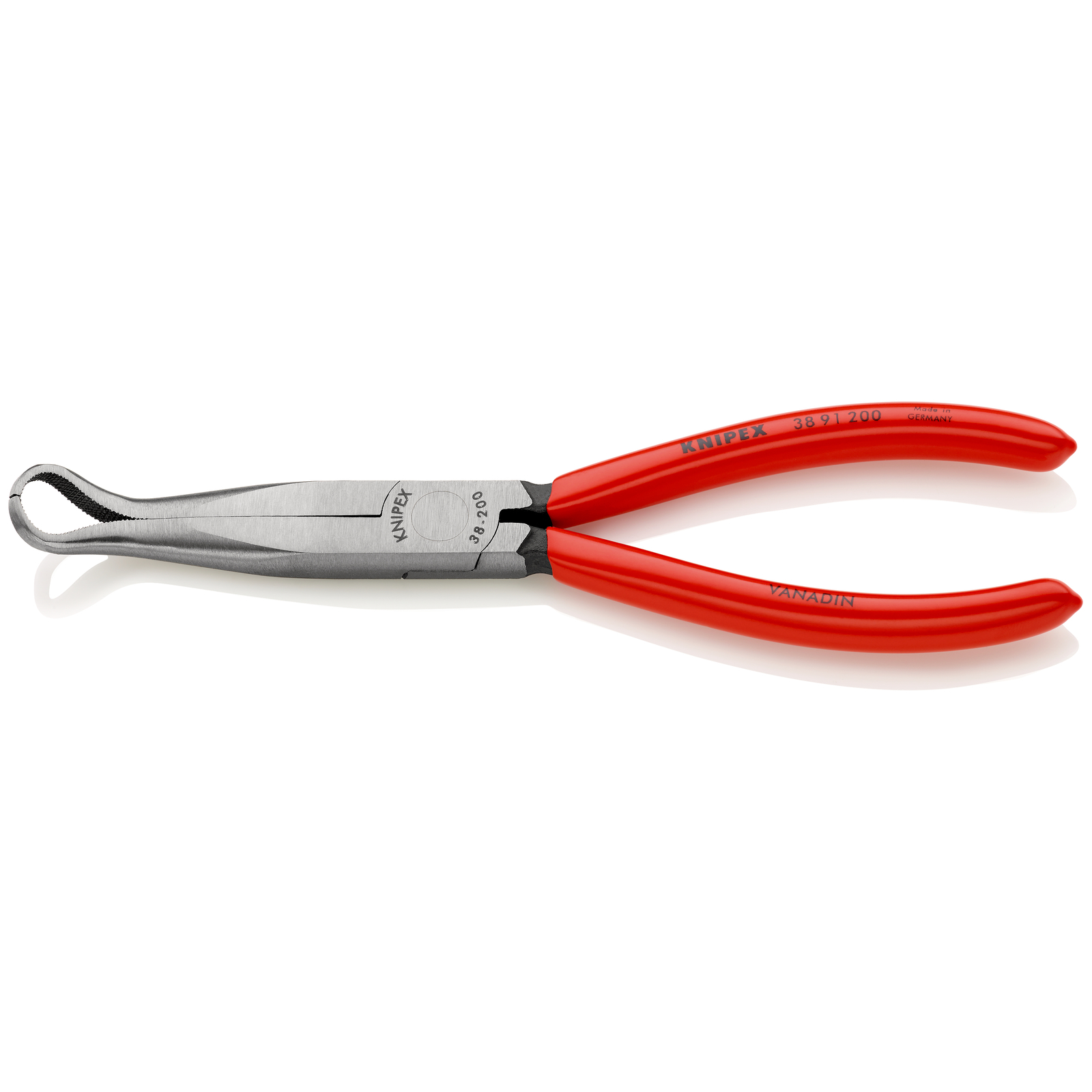 Pince de mécanicien pour cosses de bougies 200mm - Coudée 45° - Gainage PVC KNIPEX - 3891200