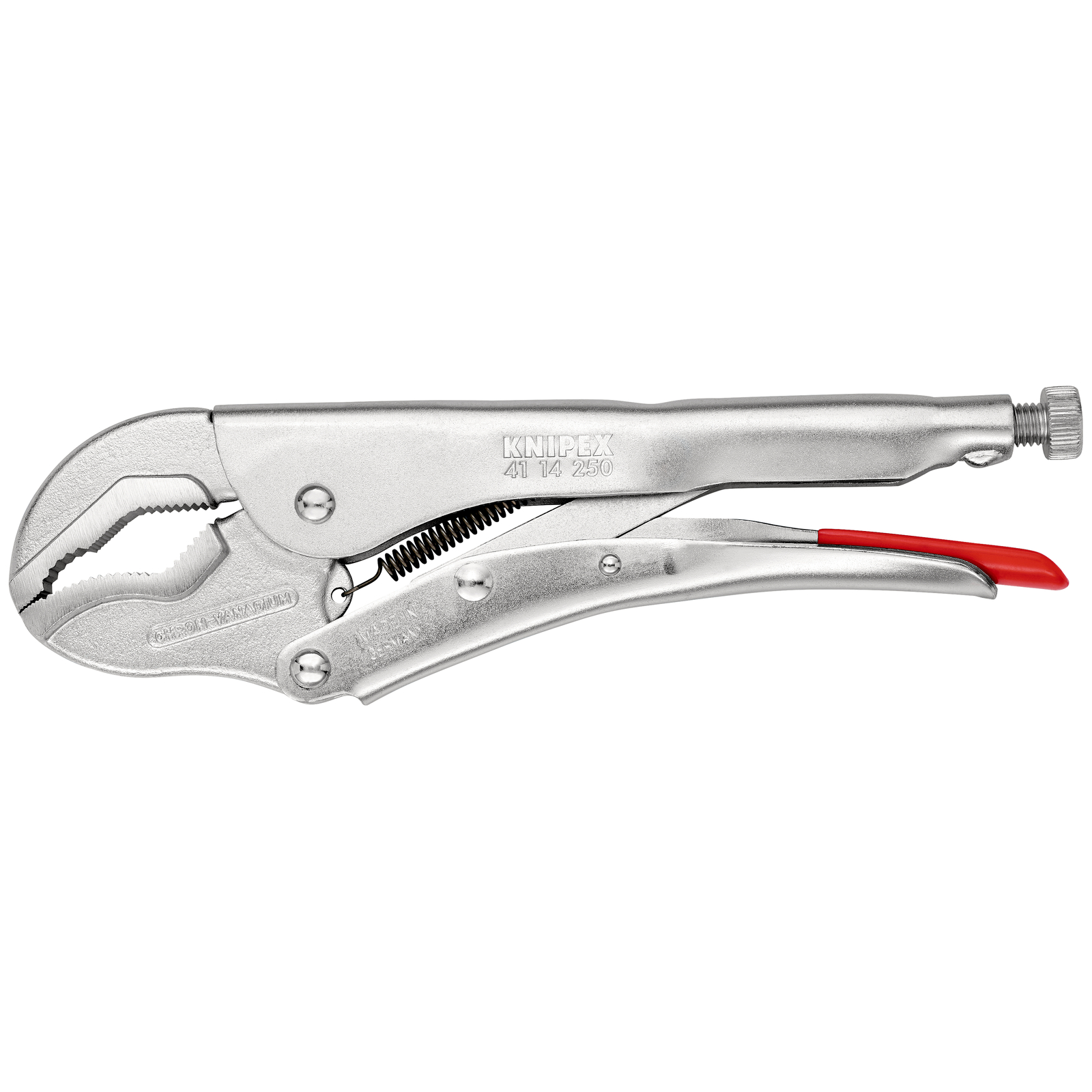 Pince-étau universelle 250mm - Becs double prisme max. 36mm - Zinguée brillante KNIPEX - 4114250