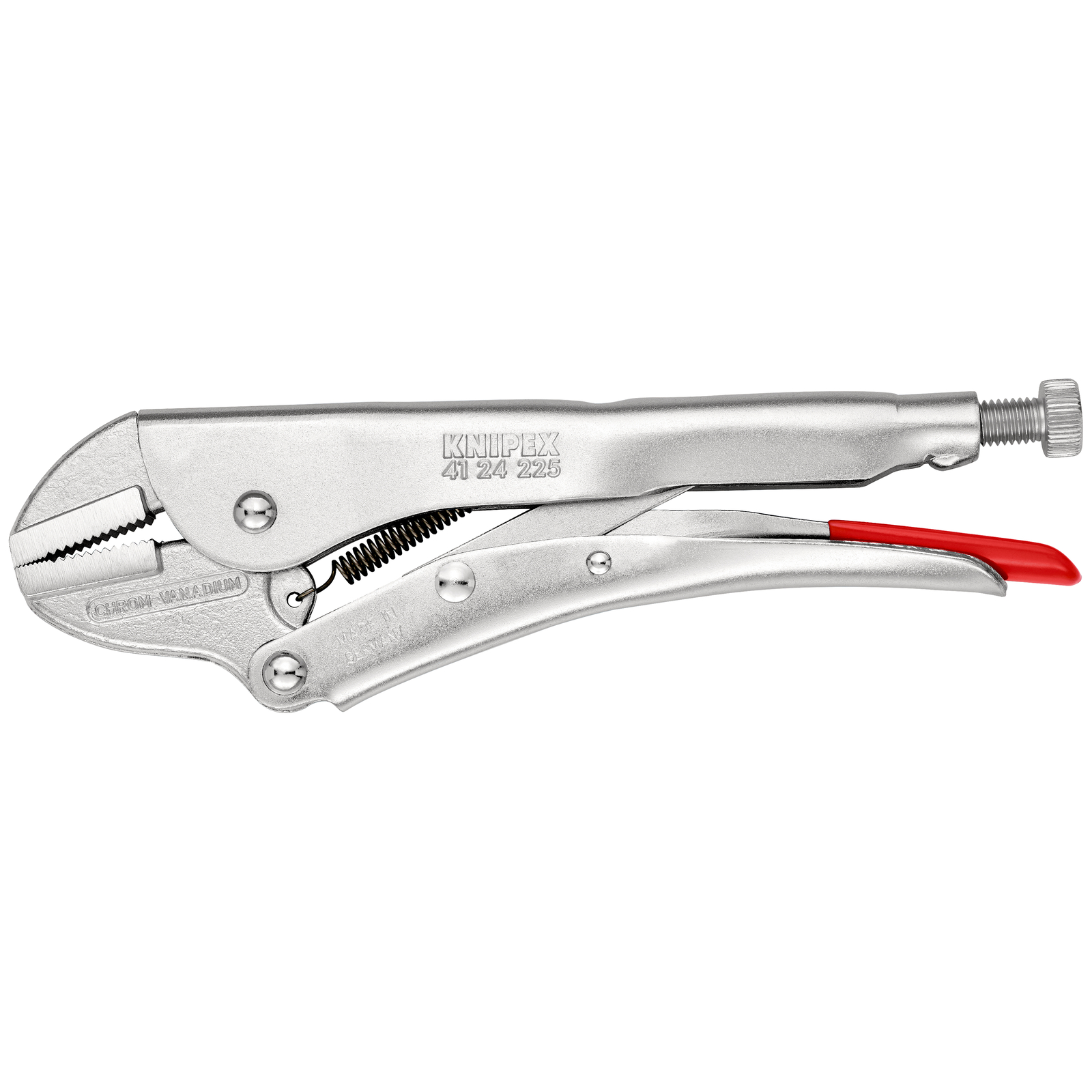 Pince-étau universelle - 225mm - Becs droits max. 30mm - Zinguée brillante KNIPEX - 4124225
