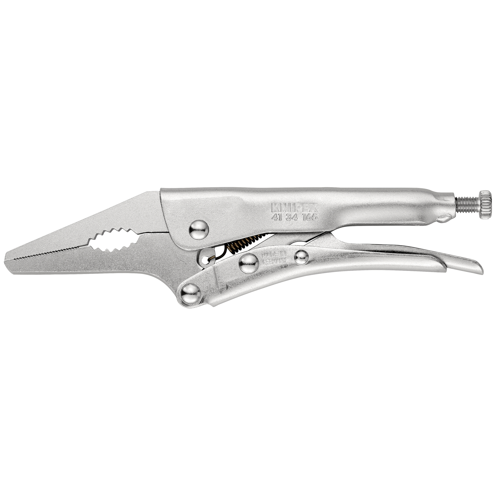 Pince-étau universelle 165mm - Becs longs - Zinguée brillante Section max. 24mm KNIPEX - 4134165
