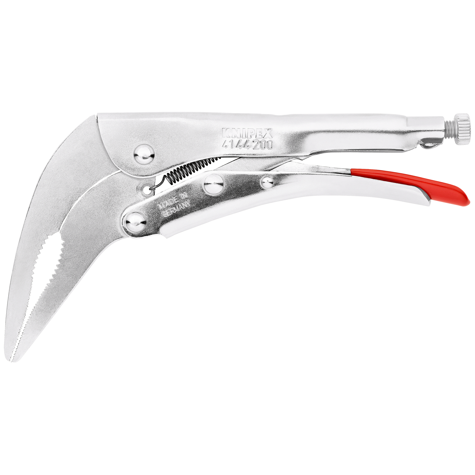 Pince-étau universelle - 200mm - Becs longs coudés 70° - Zinguée - Section 30mm KNIPEX - 4144200
