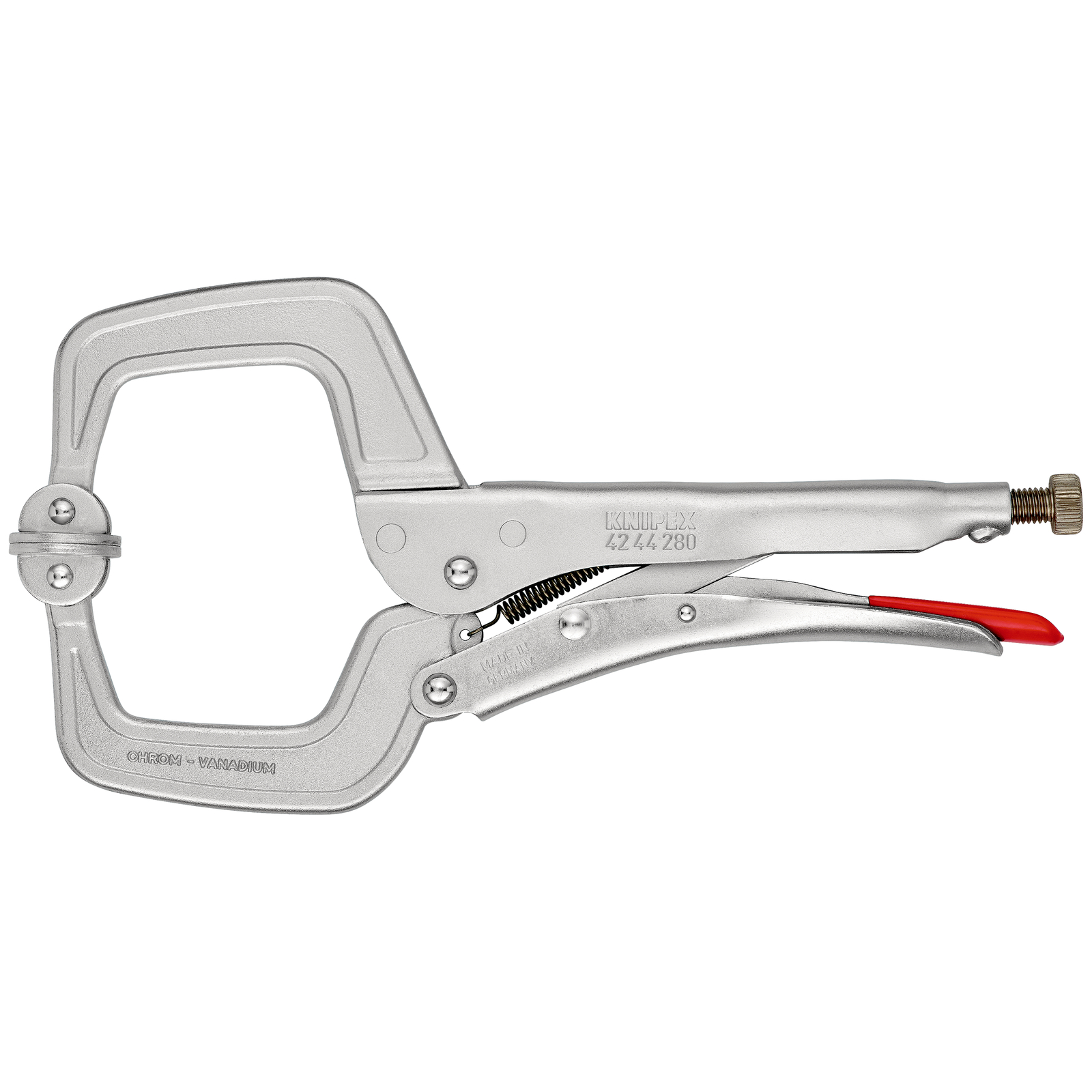 Pince-étau à souder 280mm mâchoires mobiles Zinguée brillante - Section max 90mm KNIPEX - 4244280