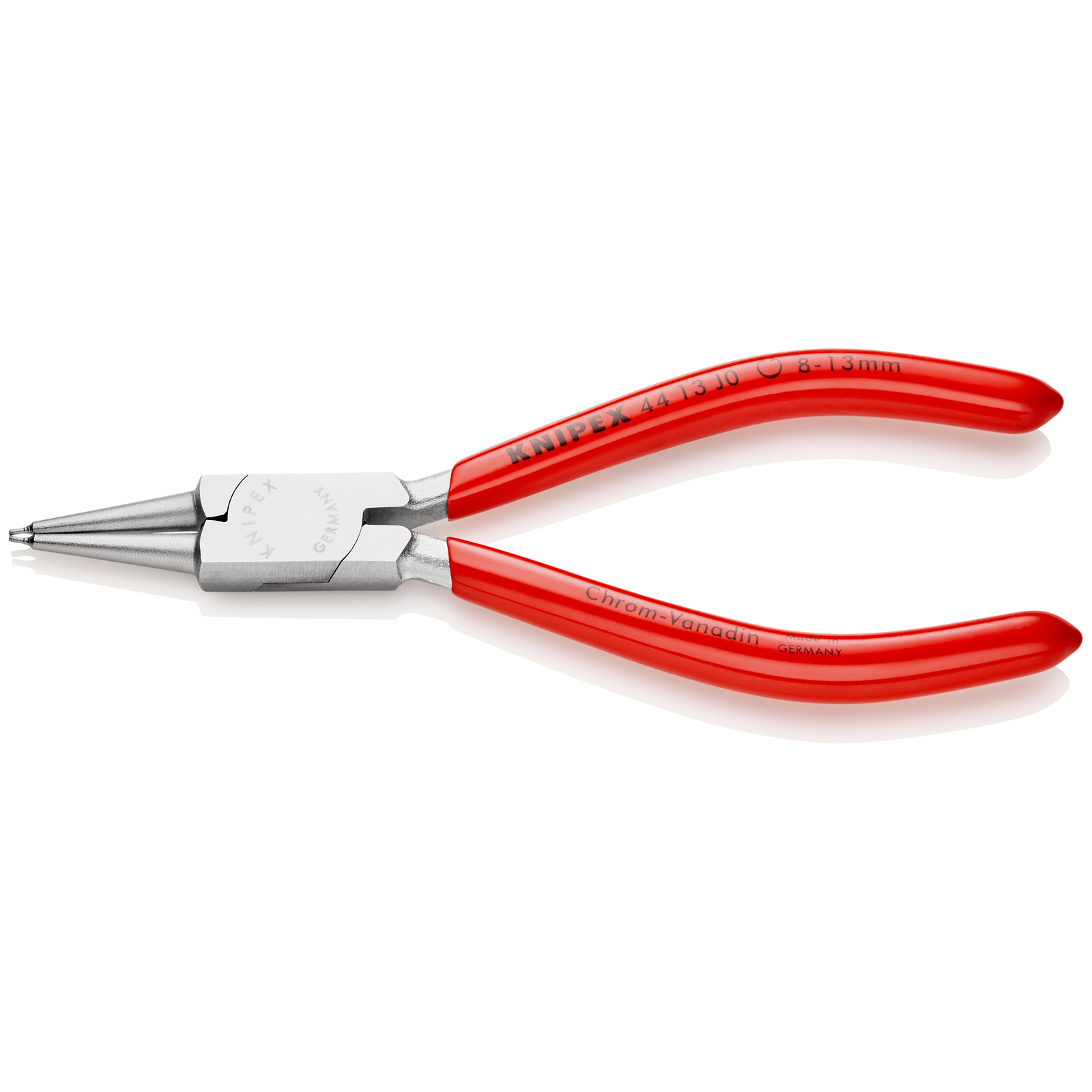 Pince pour circlips intérieurs Alésage 8 à 13mm - 140mm - Gainage PVC - Chromée KNIPEX - 4413J0