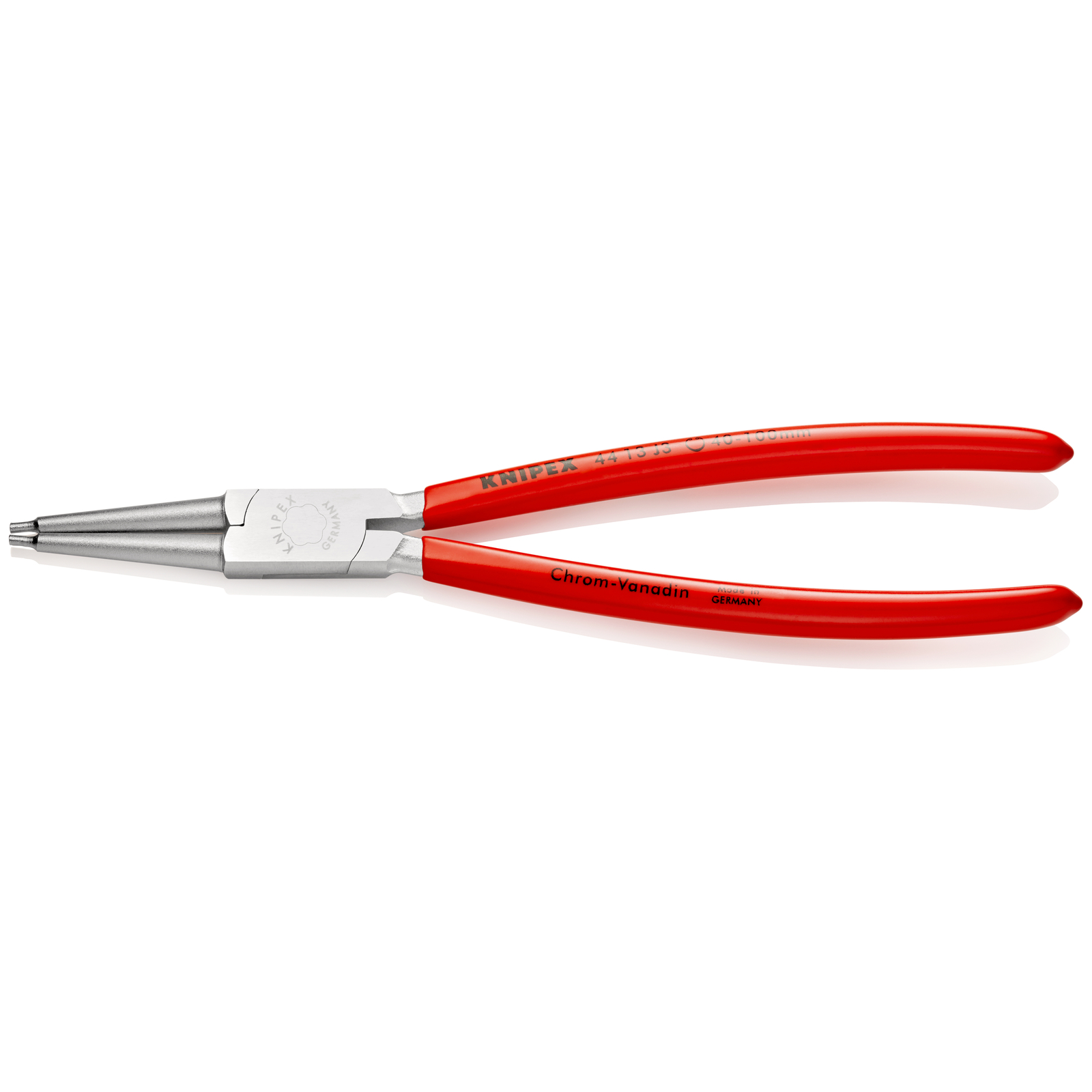 Pince pour circlips intérieurs Alésage 40 à 100mm - 225mm - Gainage PVC -Chromée KNIPEX - 4413J3