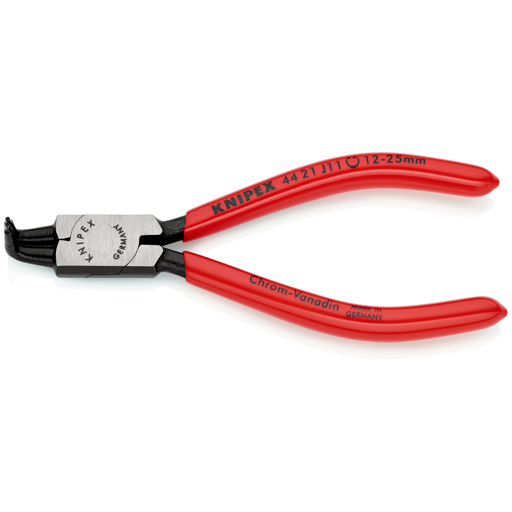 Pince pour circlips intérieurs coudée à 90° de 12 à 25mm- Gainage PVC KNIPEX - 4421J11SB