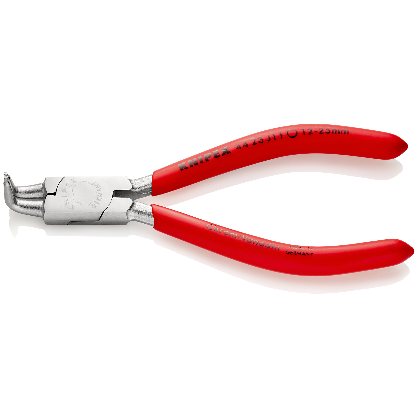 Pince pour circlips intérieurs Alésage 12 à 25mm 130mm à 90° Gaines PVC Chromée KNIPEX - 4423J11