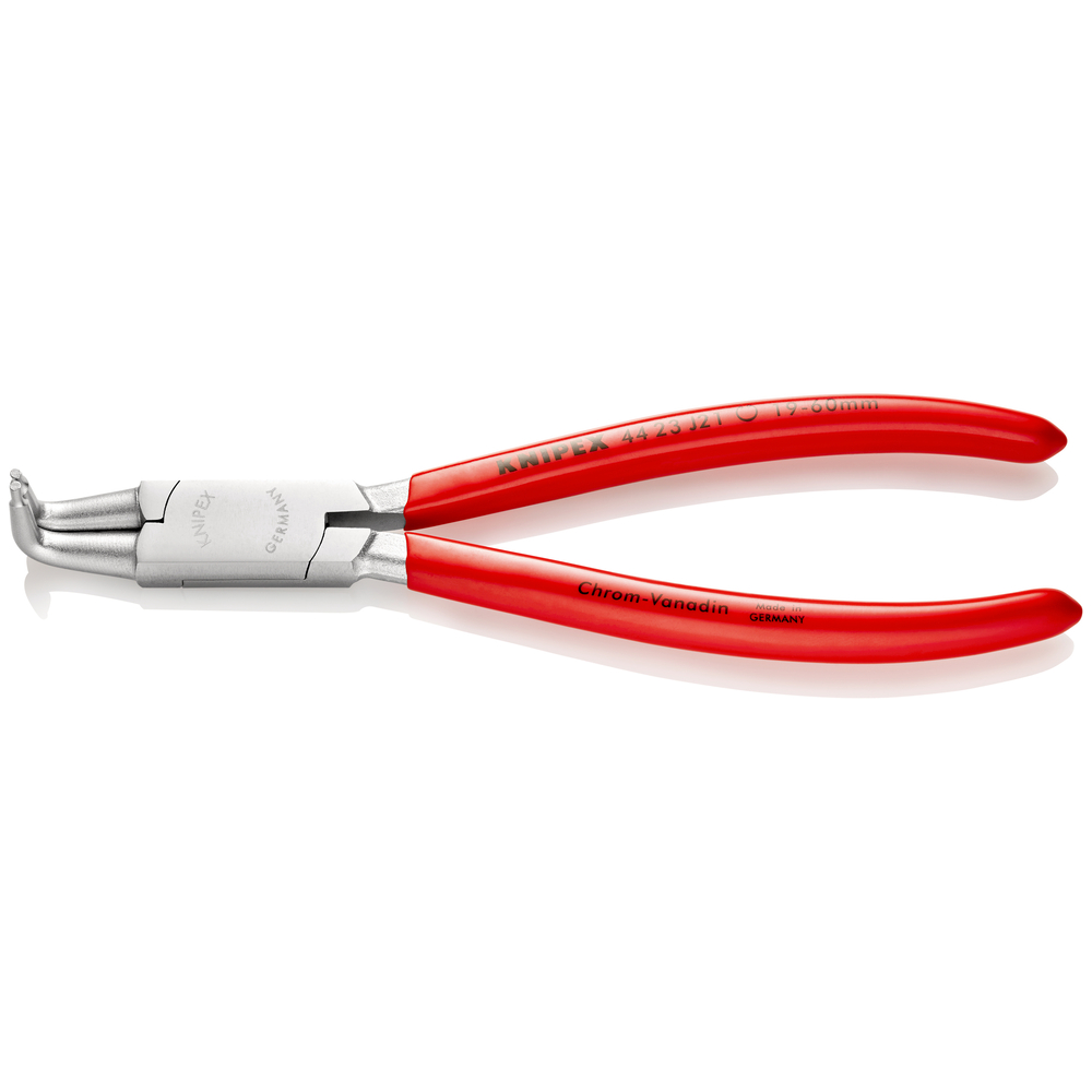 Pince pour circlips intérieurs coudée à 90° de 19 à 60mm - Gainage PVC - Chromée KNIPEX - 4423J21