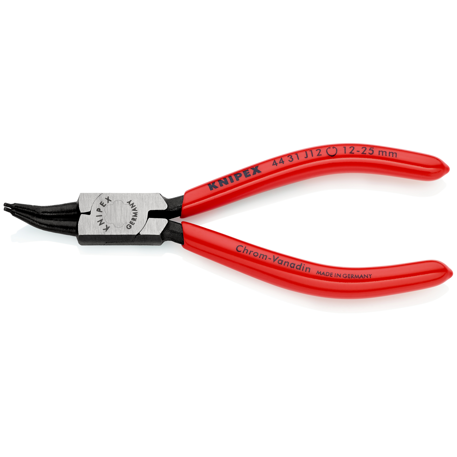 Pince pour circlips intérieurs Alésage de 12 à 25mm - 140mm à 45° - Gainage PVC KNIPEX - 4431J12