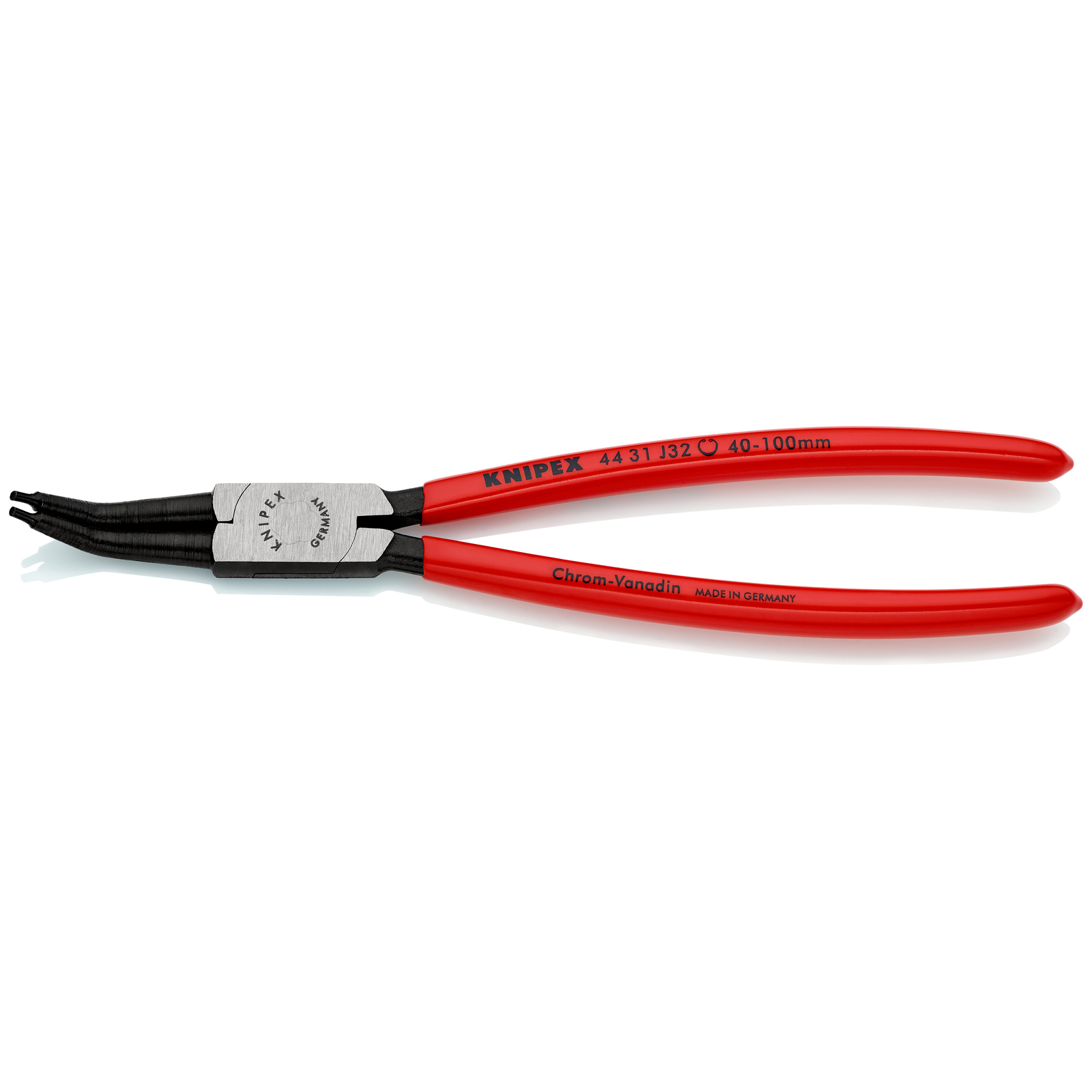 Pince pour circlips intérieurs Alésage de 40 à 100mm - 225mm à 45° - Gainage PVC KNIPEX - 4431J32