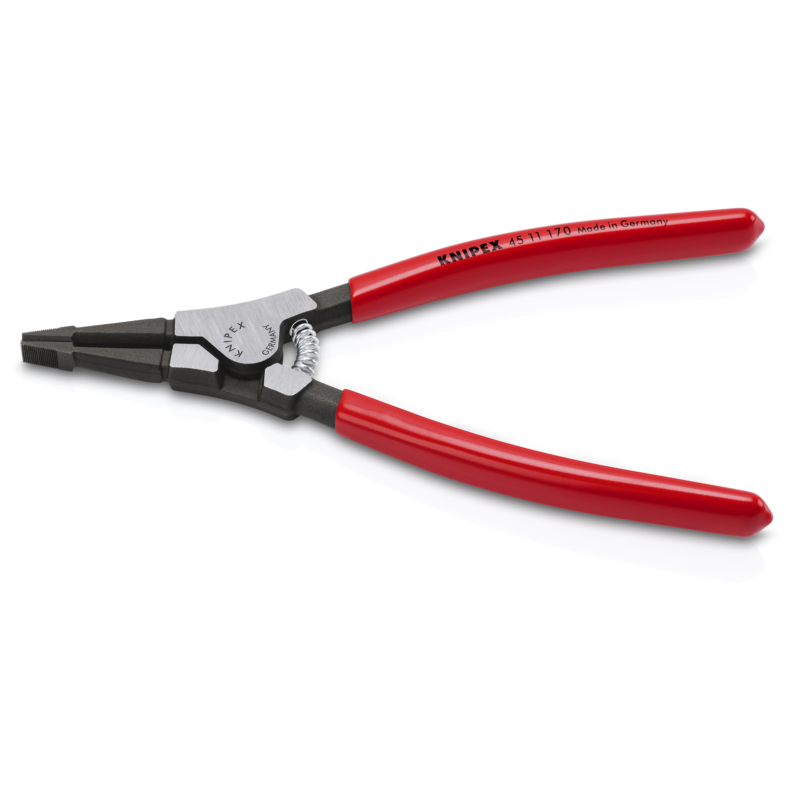 Pince de montage pour rondelles ressort d'arbre gainées en plastique brunie KNIPEX - 4511170