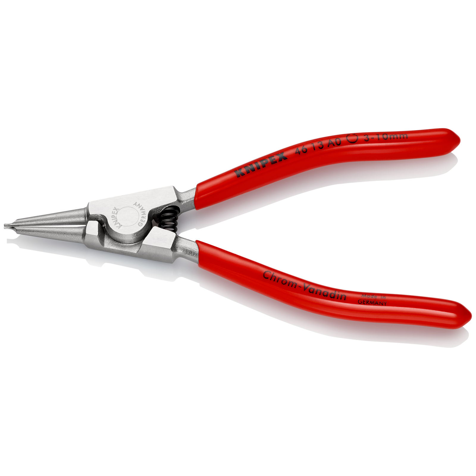 Pince pour circlips extérieurs d'Arbre 3 à 10mm - 140mm - Gainage PVC - Chromée KNIPEX - 4613A0