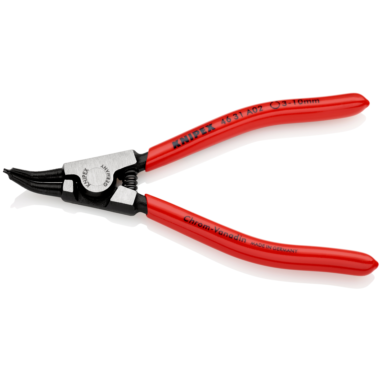Pince pour circlips extérieurs d'Arbre de 3 à 10mm - 130mm à 45° - Gainage PVC KNIPEX - 4631A02