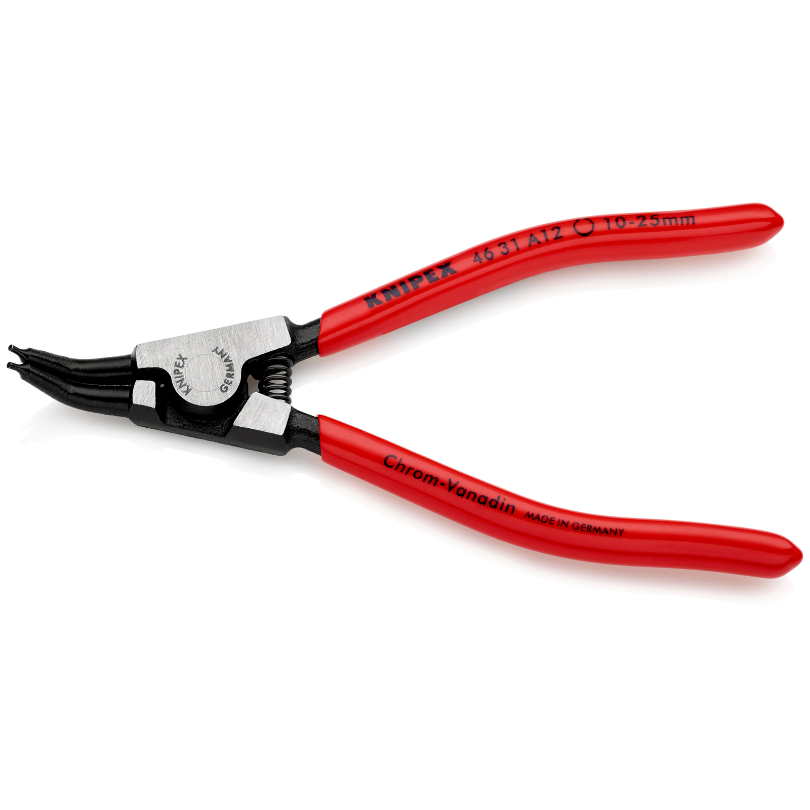 Pince pour circlips extérieurs d'Arbre de 10 à 25mm - 130mm 45° - Gainage PVC KNIPEX - 4631A12
