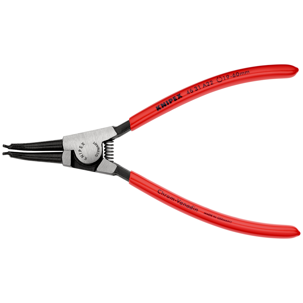 Pince 185mm pour circlips extérieurs 19-60mm 45° KNIPEX - 46 31 A22