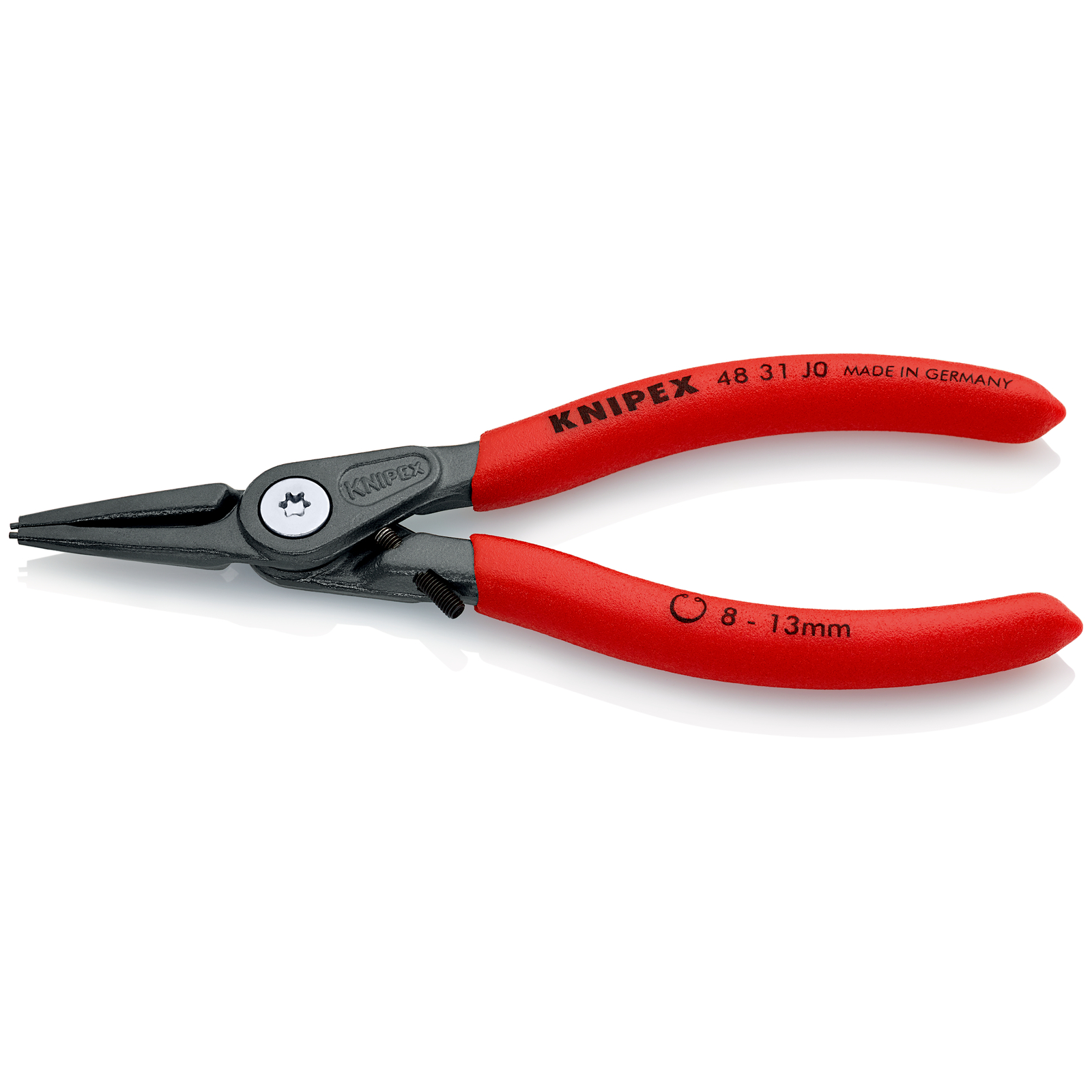 Pince circlips intérieurs de 8 à 13mm + vis de réglage - 140mm - Gainage PVC KNIPEX - 4831J0