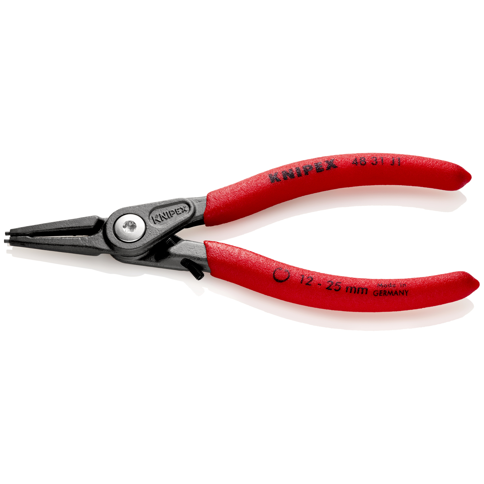 Pince circlips intérieurs de 12 à 25mm + vis de réglage - 140mm - Gainage PVC KNIPEX - 4831J1