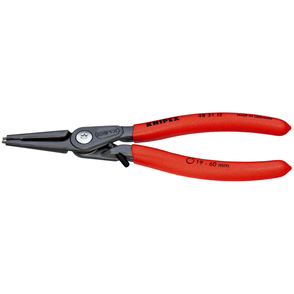 Pince circlips intérieurs de 19 à 60mm + vis de réglage - 180mm - Gainage PVC KNIPEX - 4831J2