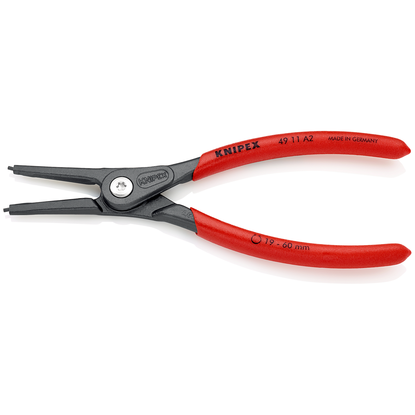 Pince de précision pour circlips extérieurs de 19 à 60mm - 180mm - Gainage PVC KNIPEX - 4911A2
