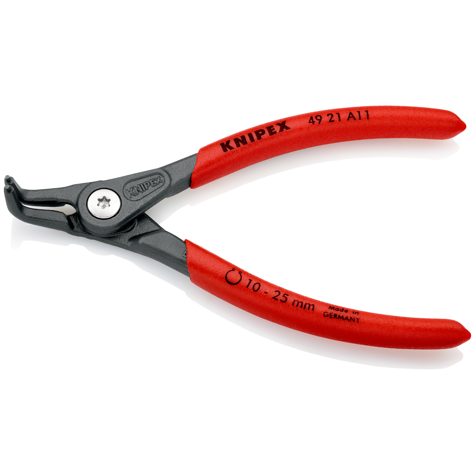 Pince de précision pour circlips extérieurs de 10 à 25mm-130mm 90°-Gaines PVC-SC KNIPEX - 4921A11SB