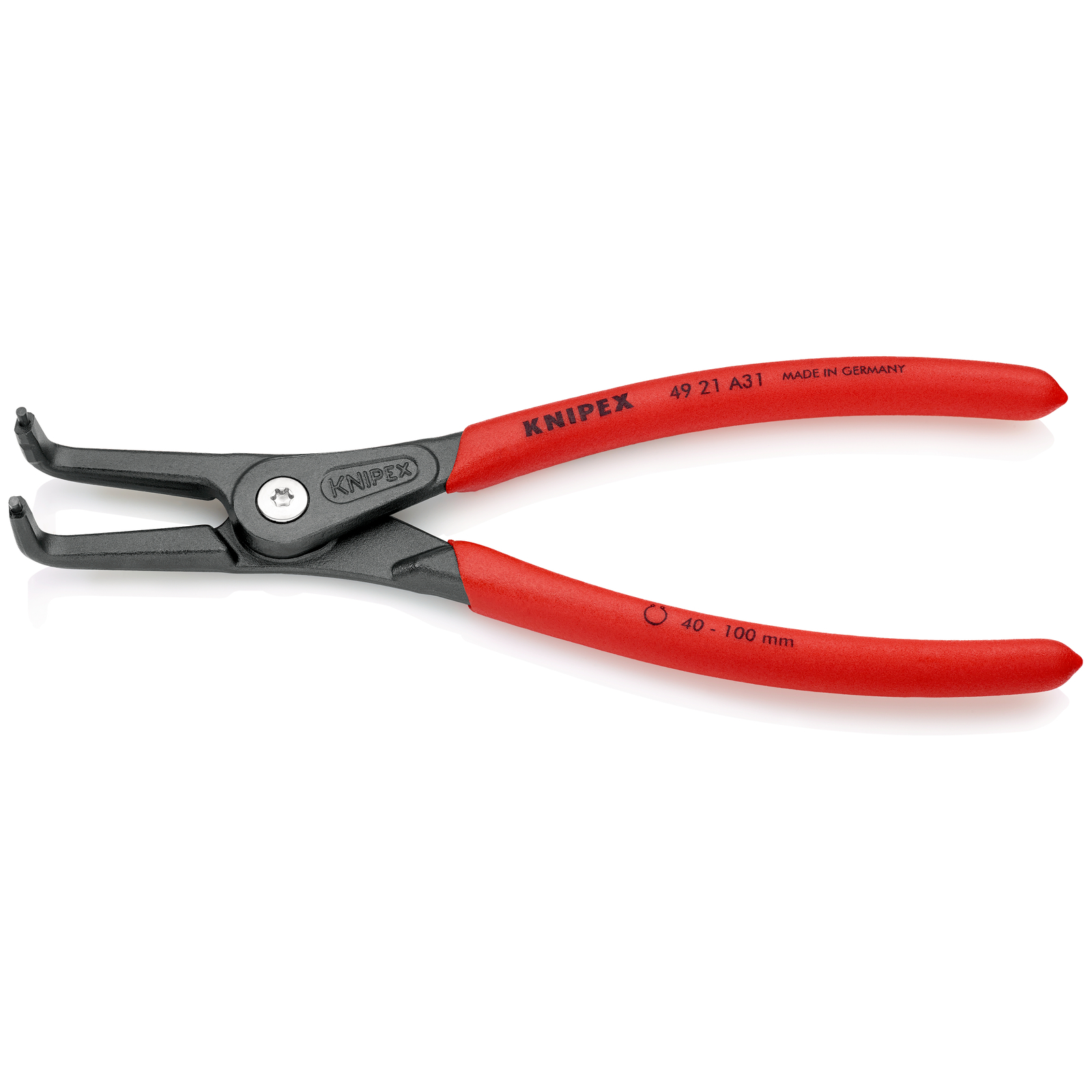 Pince de précision circlips extérieurs de 40 à 100mm - 210mm 90° - Gaines PVC-SC KNIPEX - 4921A31SB