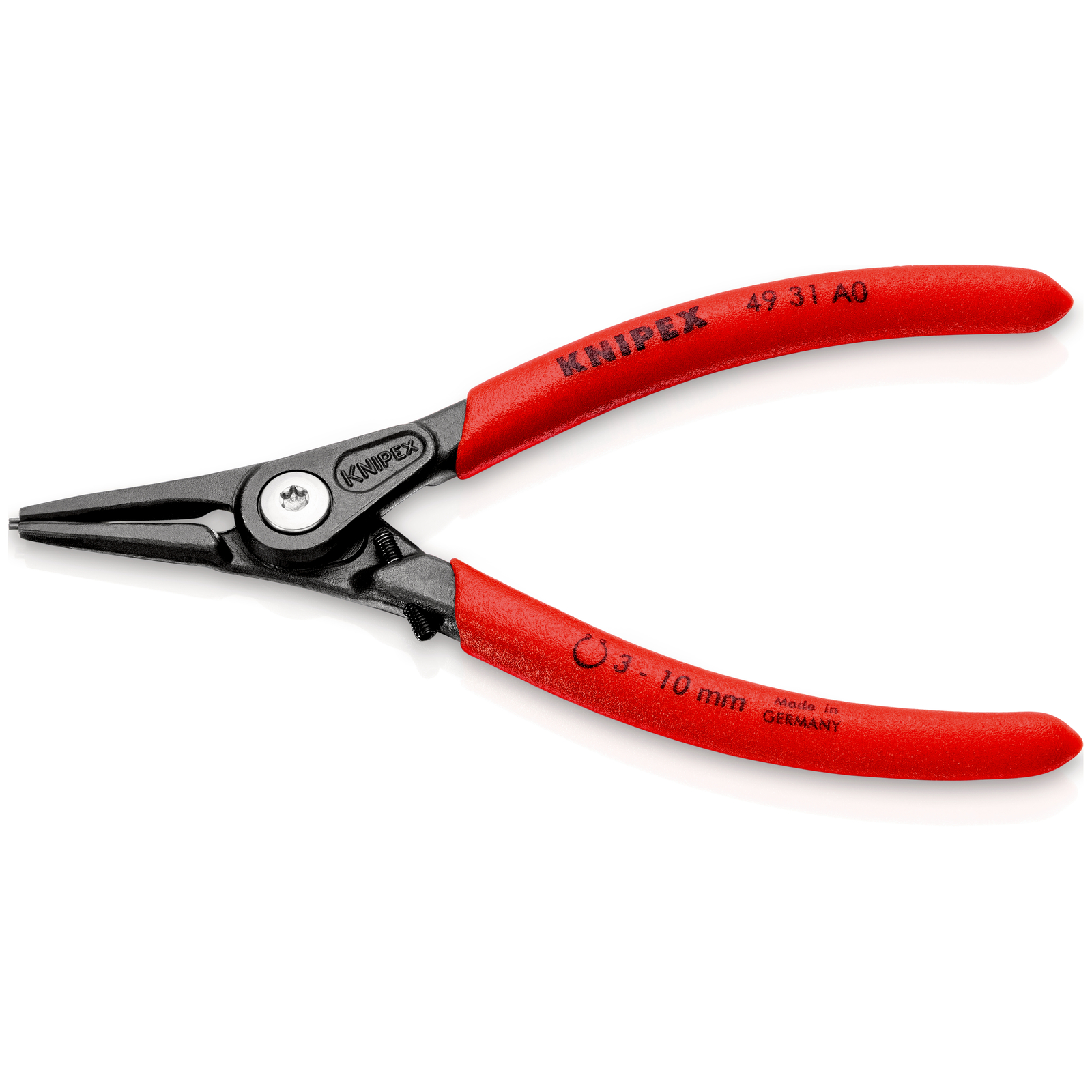 Pince circlips extérieurs de 3 à 10mm + vis de réglage - 140mm - Gainage PVC KNIPEX - 4931A0
