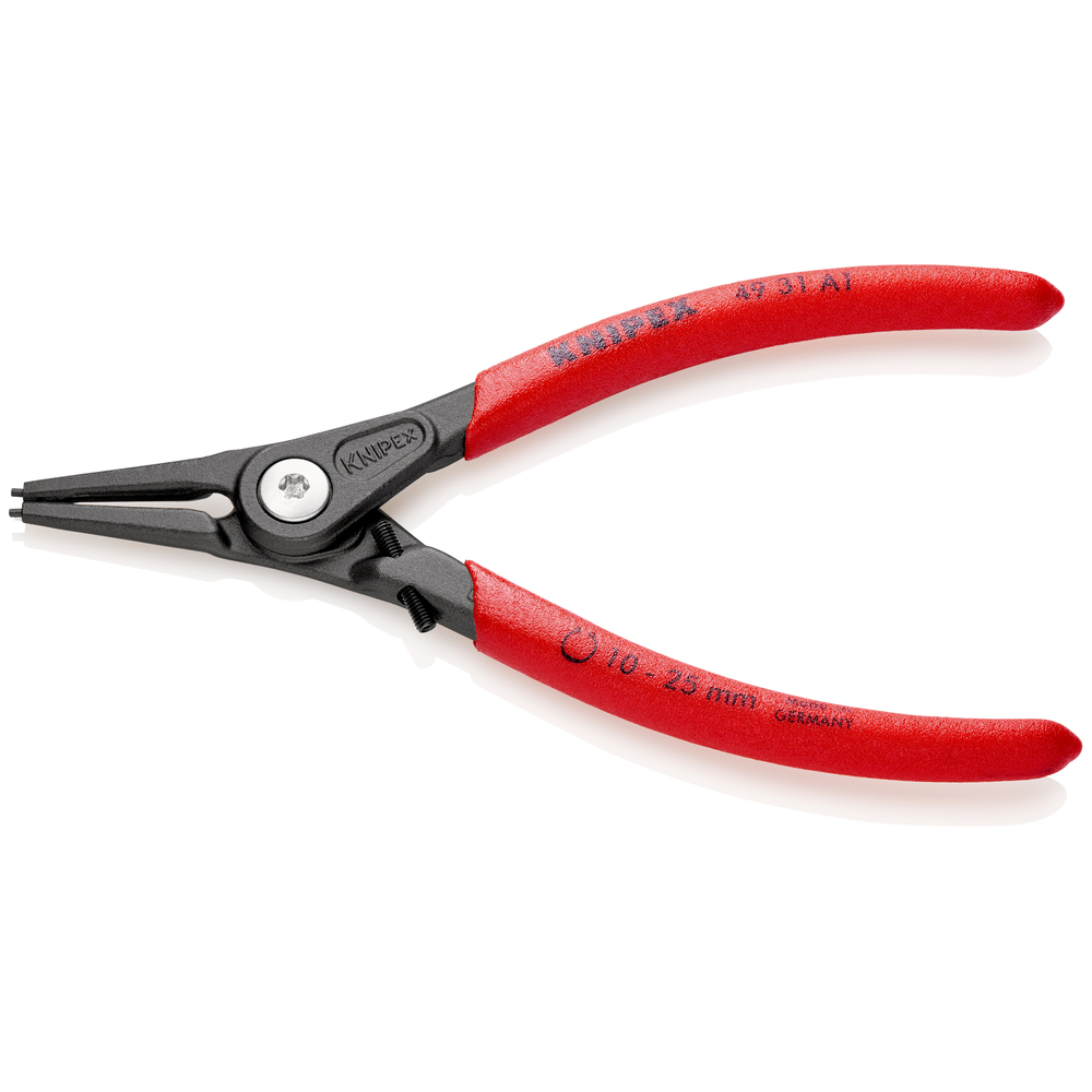 Pince circlips extérieurs de 10 à 25mm + vis de réglage - 140mm - Gainage PVC KNIPEX - 4931A1