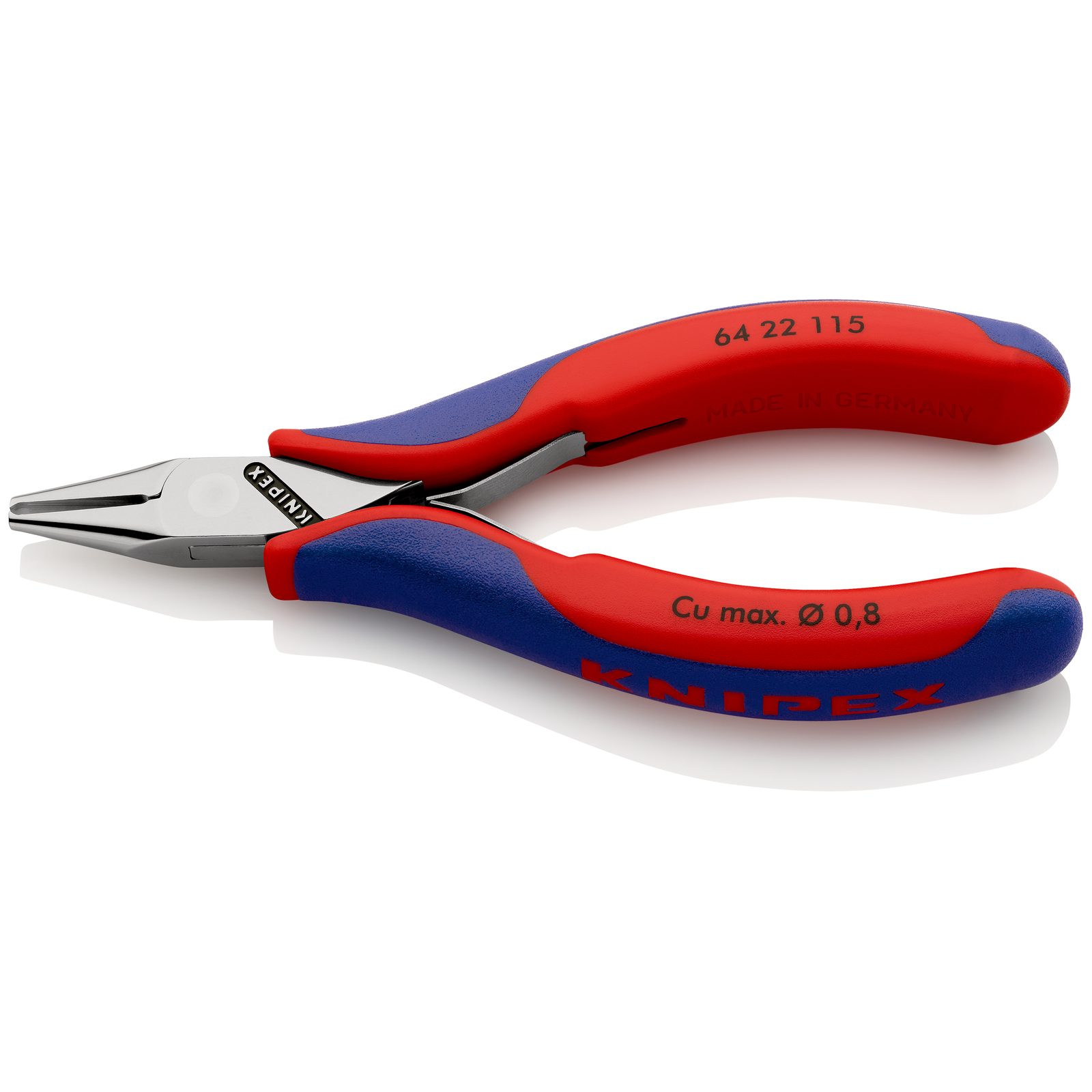 Pince coupante de devant tête fine petit biseau électronique 115mm - Bi-matière KNIPEX - 6422115