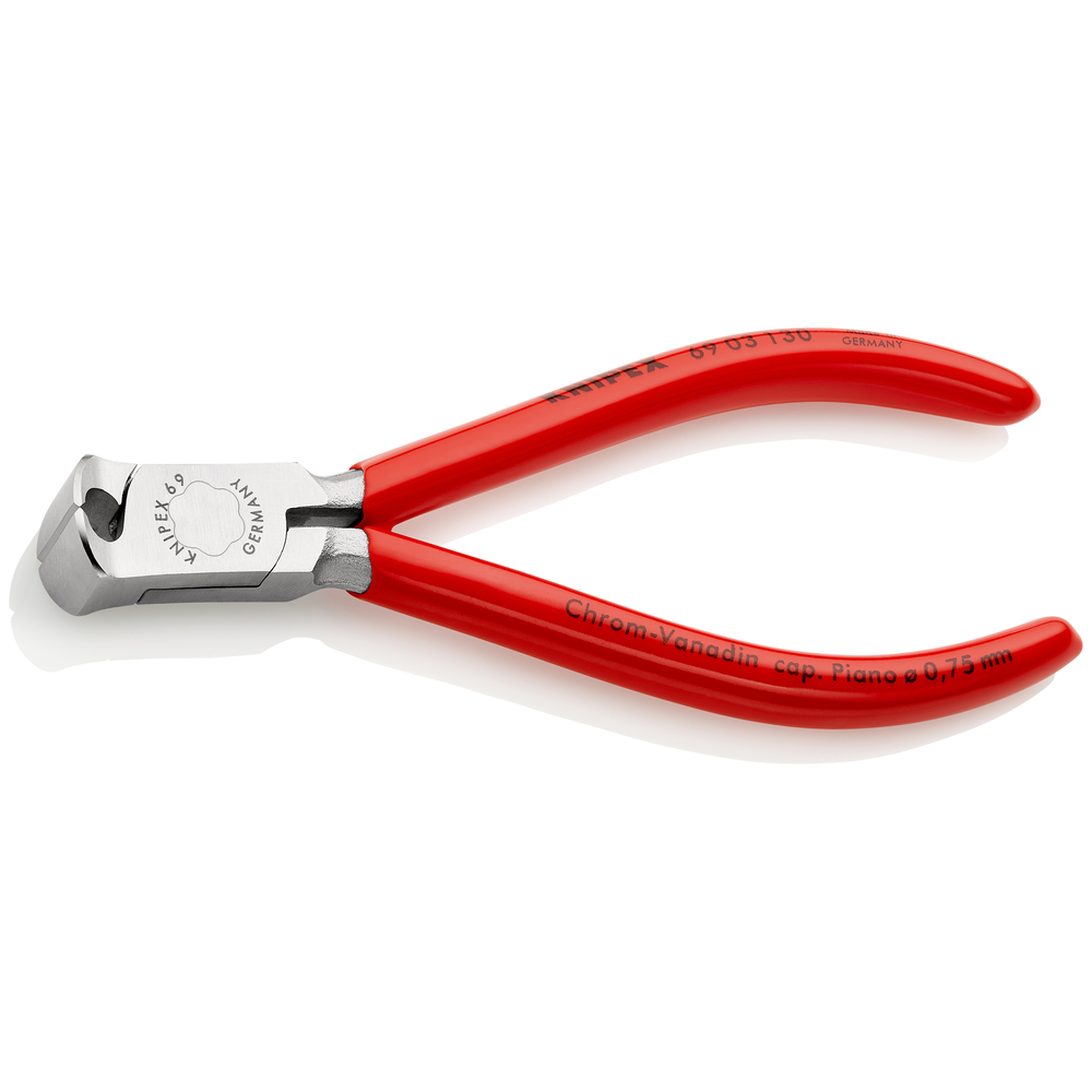Pince coupante de devant pour mécanicien 130mm - Gainage PVC - Chromée KNIPEX - 6903130