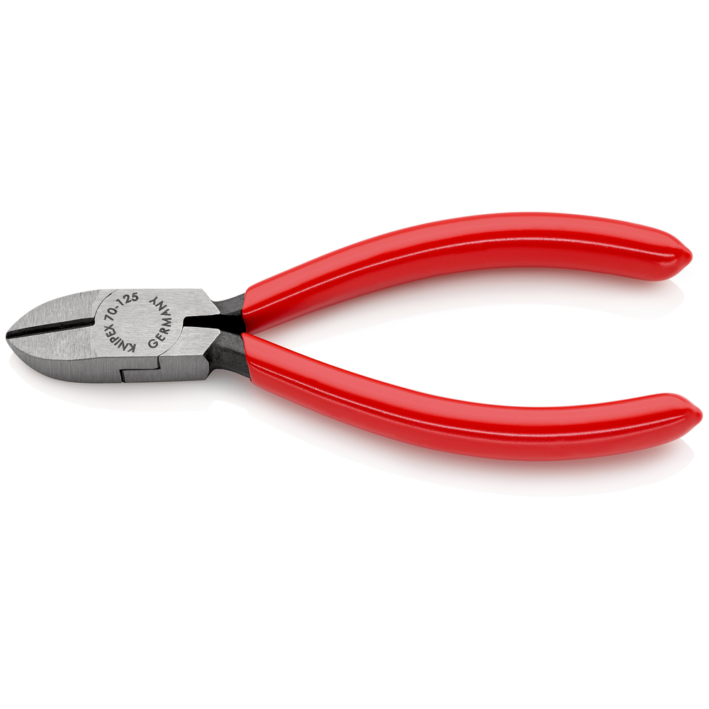 Pince coupante de côté 125mm - Tête étroite - Gainage PVC - Finition polie KNIPEX - 7001125EAN