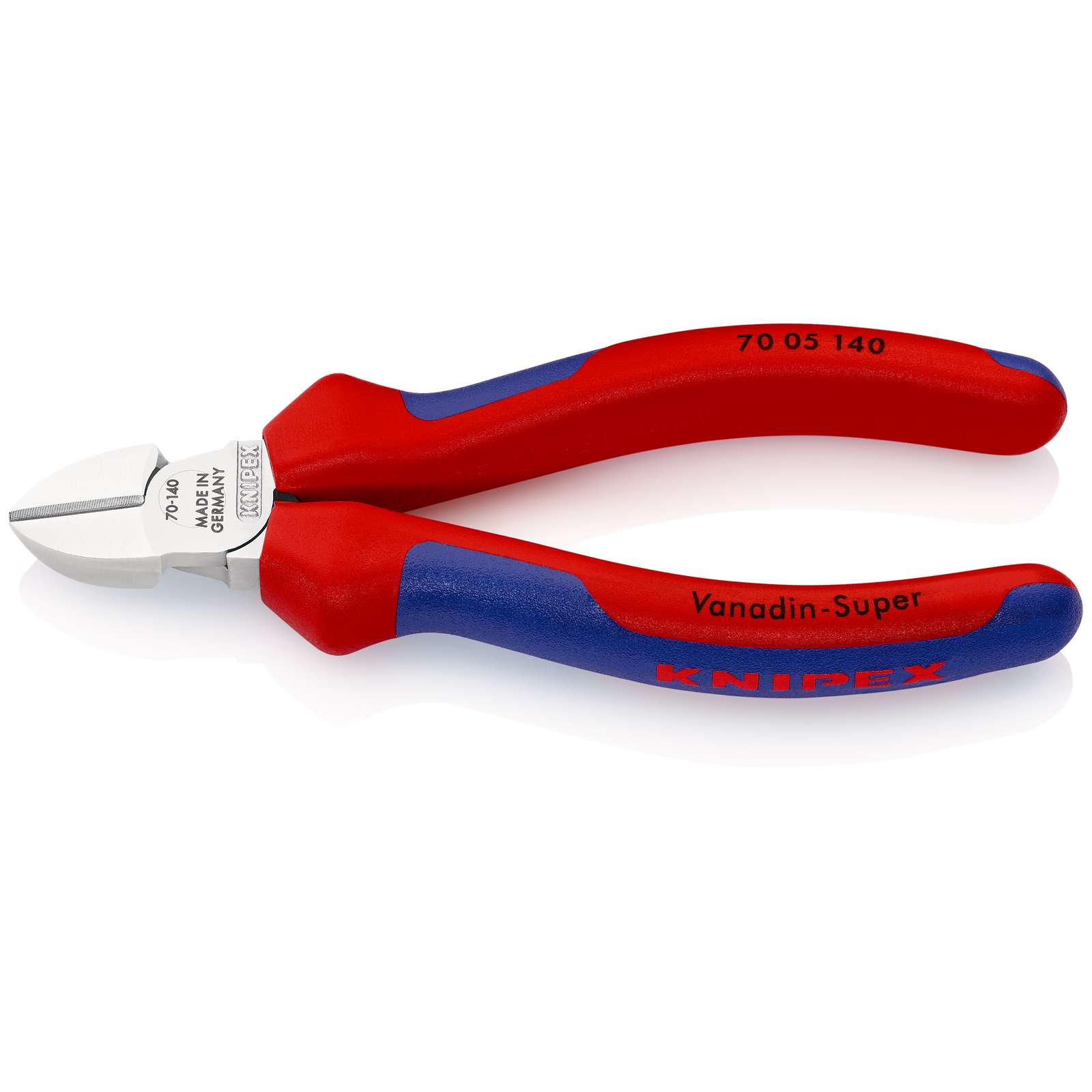 Pince coupante de côté multiusage 140mm - Tête étroite - Bi-matière - Chromée KNIPEX - 7005140