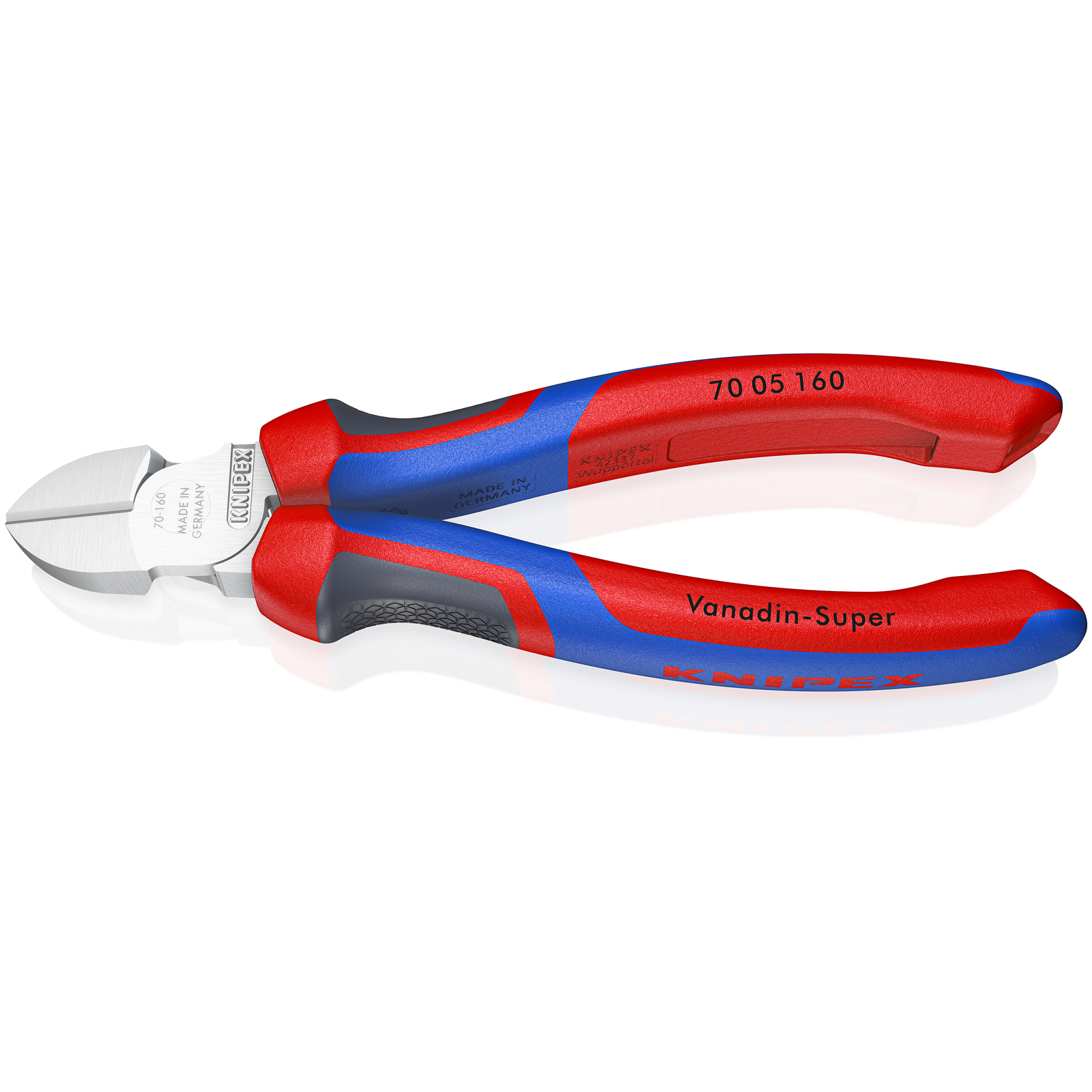 Pince coupante de côté multiusage 160mm Tête étroite - Tri-matière Chromée -SC KNIPEX - 7005160SB