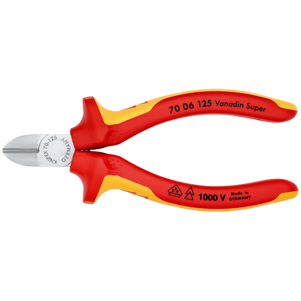 Pince coupante cote 125mm chrome 1000v KNIPEX - 70 06 125