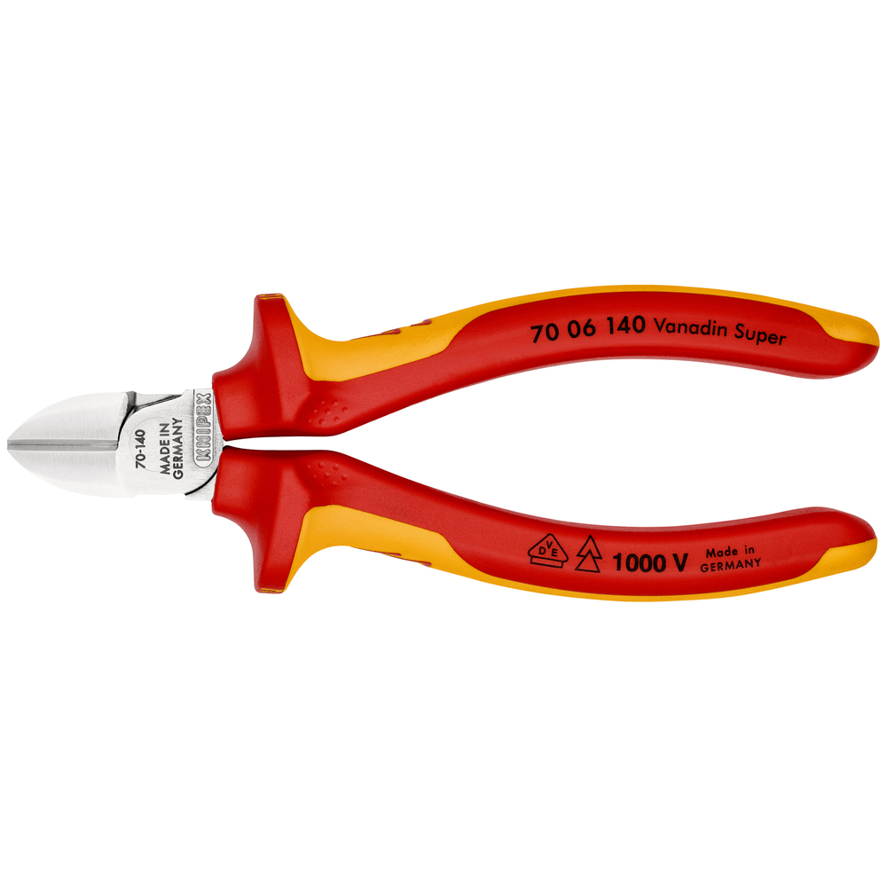 Pince coupante cote 140mm chrome 1000v KNIPEX - 70 06 140
