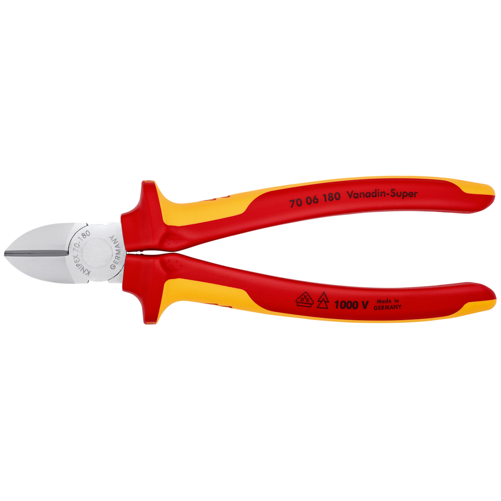 Pince coupante cote 180mm chrome 1000v KNIPEX - 70 06 180