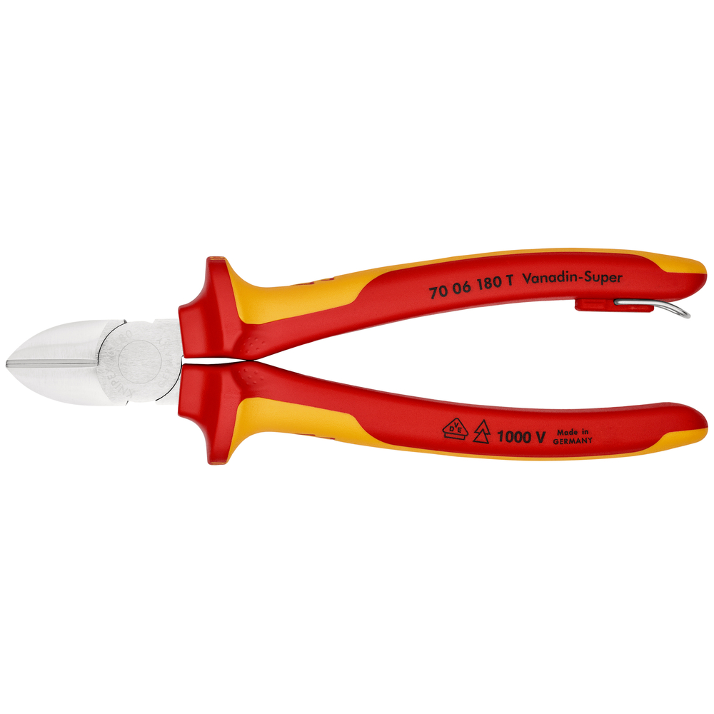 Pce cpte cote 180mm chrome 1000v antich KNIPEX - 70 06 180 T