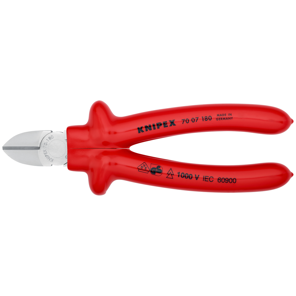 Pince coupante cote 180mm chrome 1000v KNIPEX - 70 07 180