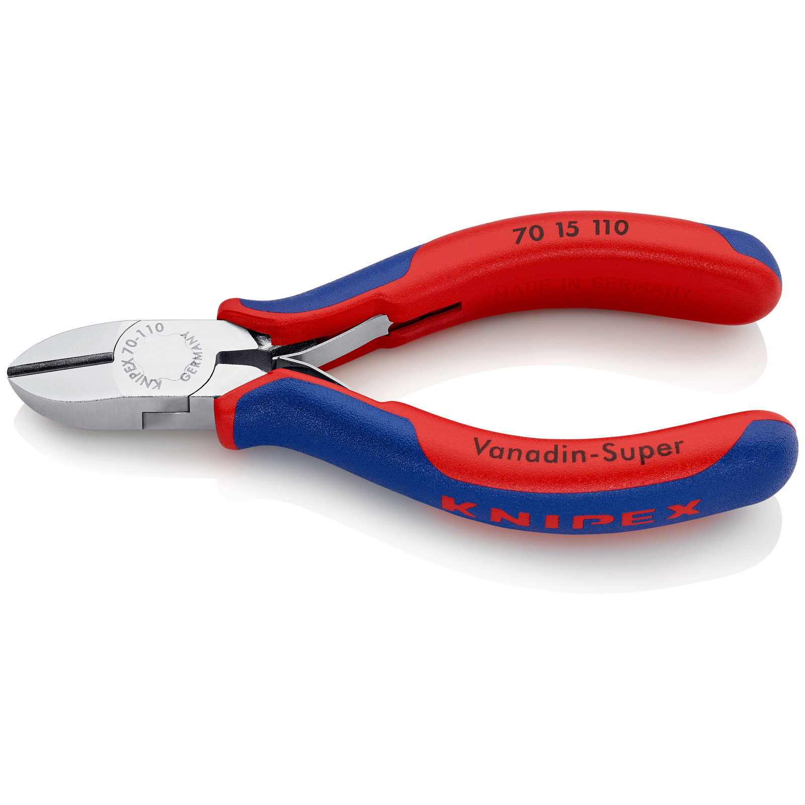 Pince coupante de côté multiusage avec ressort 110mm - Bi-matière - Chromée KNIPEX - 7015110